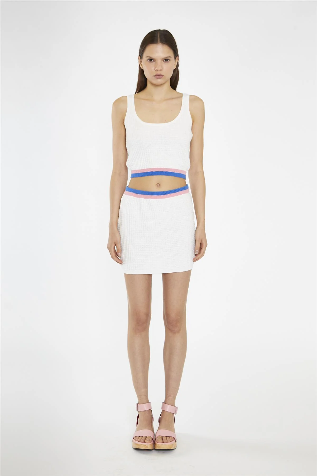 Off-White Multi Knitted Tank-Top