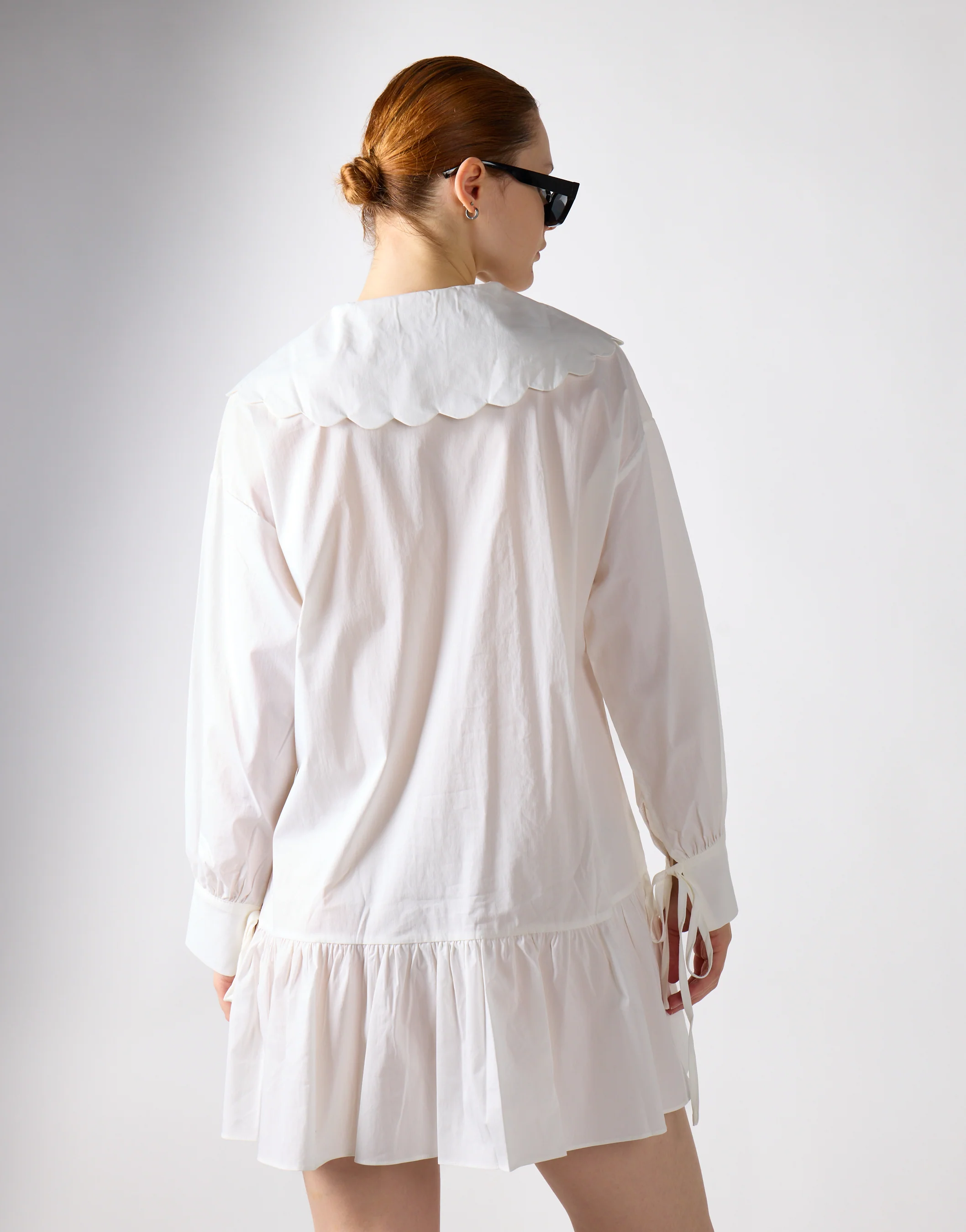 Off White Shirt Mini-Dress - Image 2