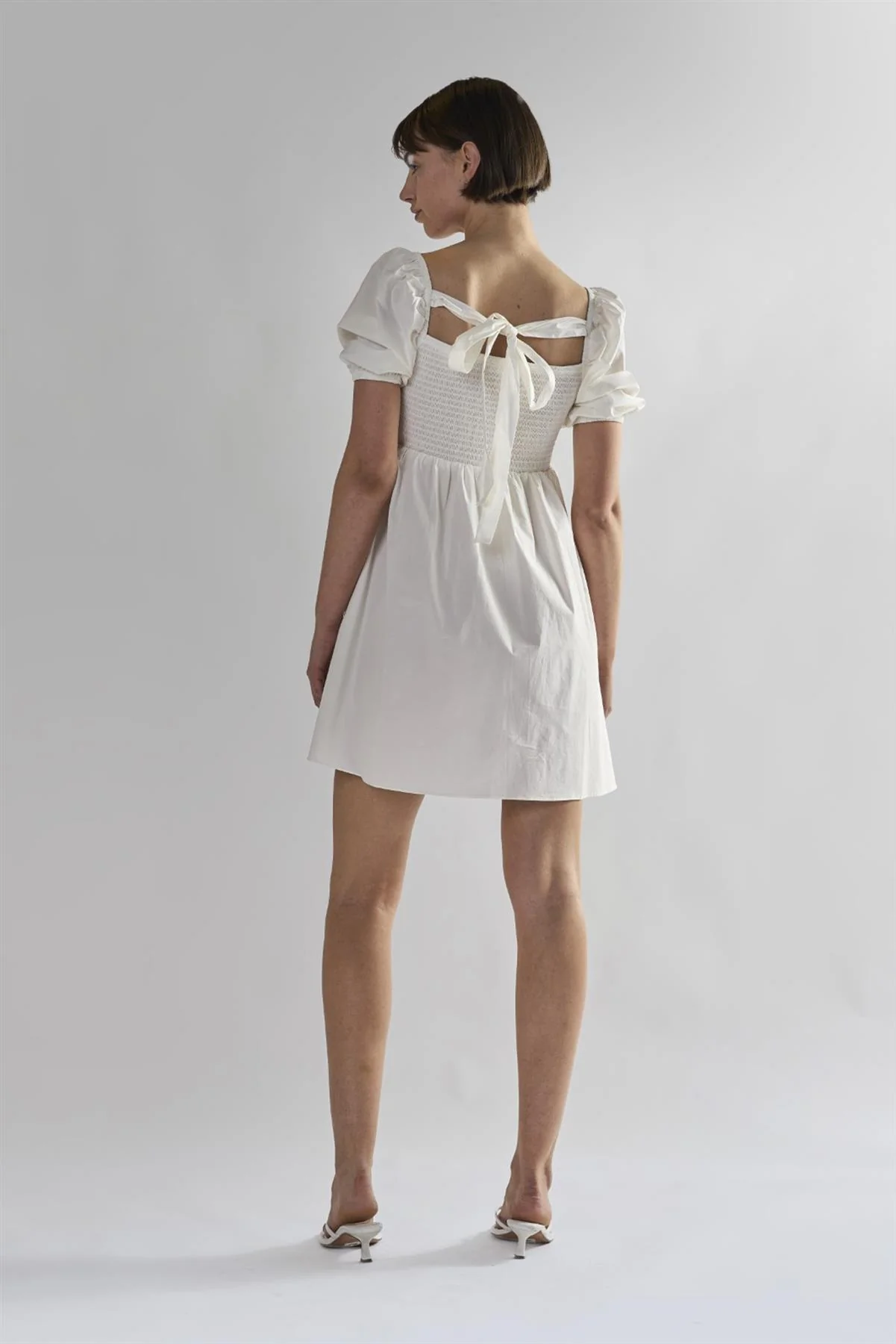 Off-White Square-Neck Mini-Dresses - Image 2