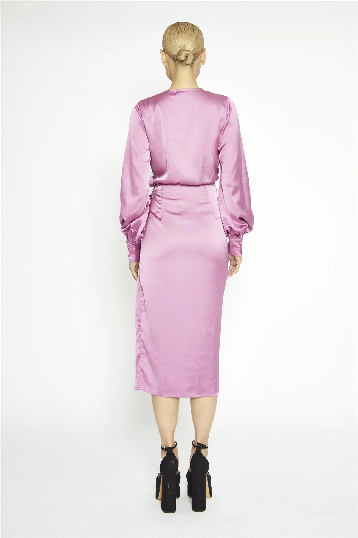 Orchid Wrap Midi-Dress - Image 2