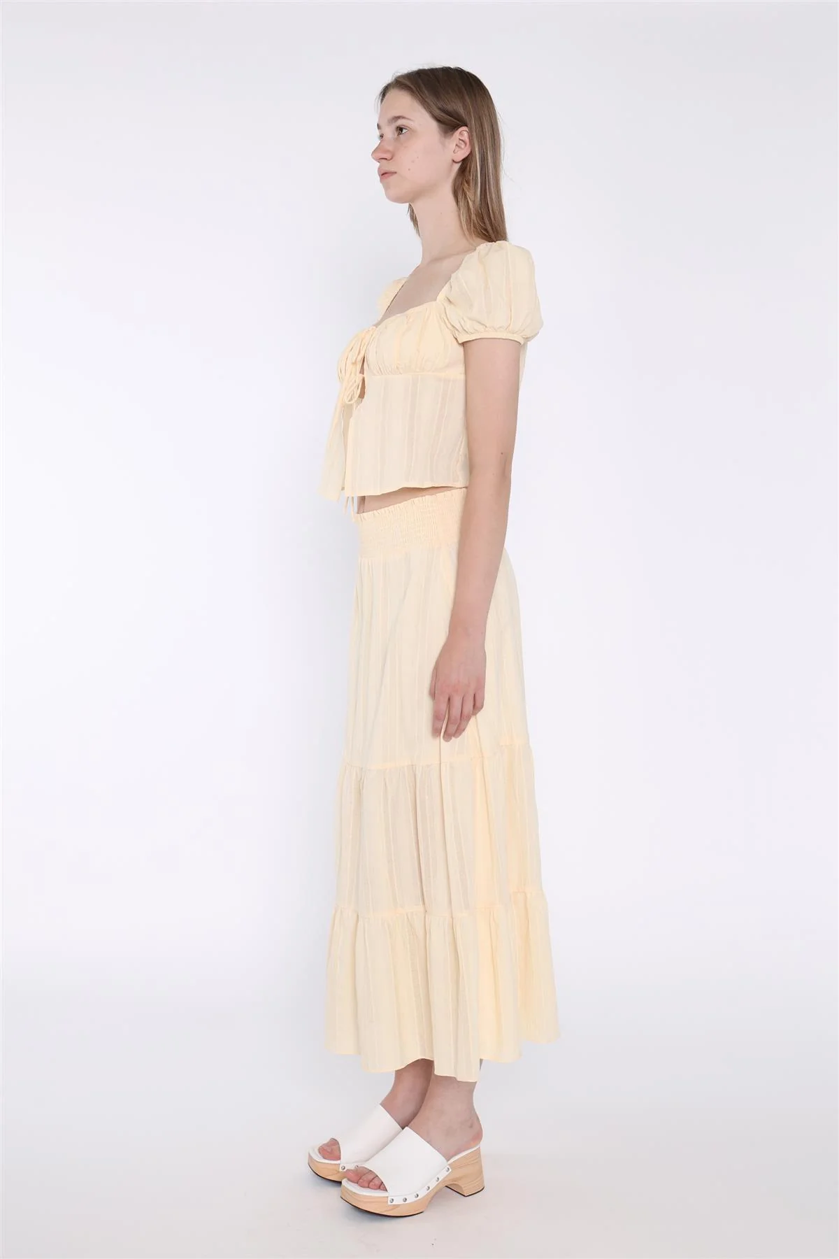 Pale-Lemon Tie-Front Top - Image 6