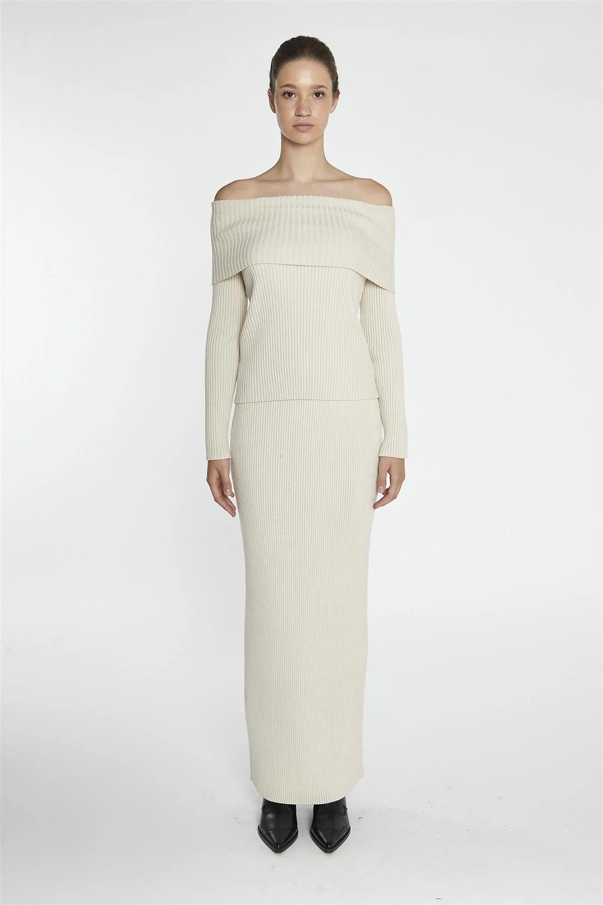 Pencil Maxi Skirt - Light Stone