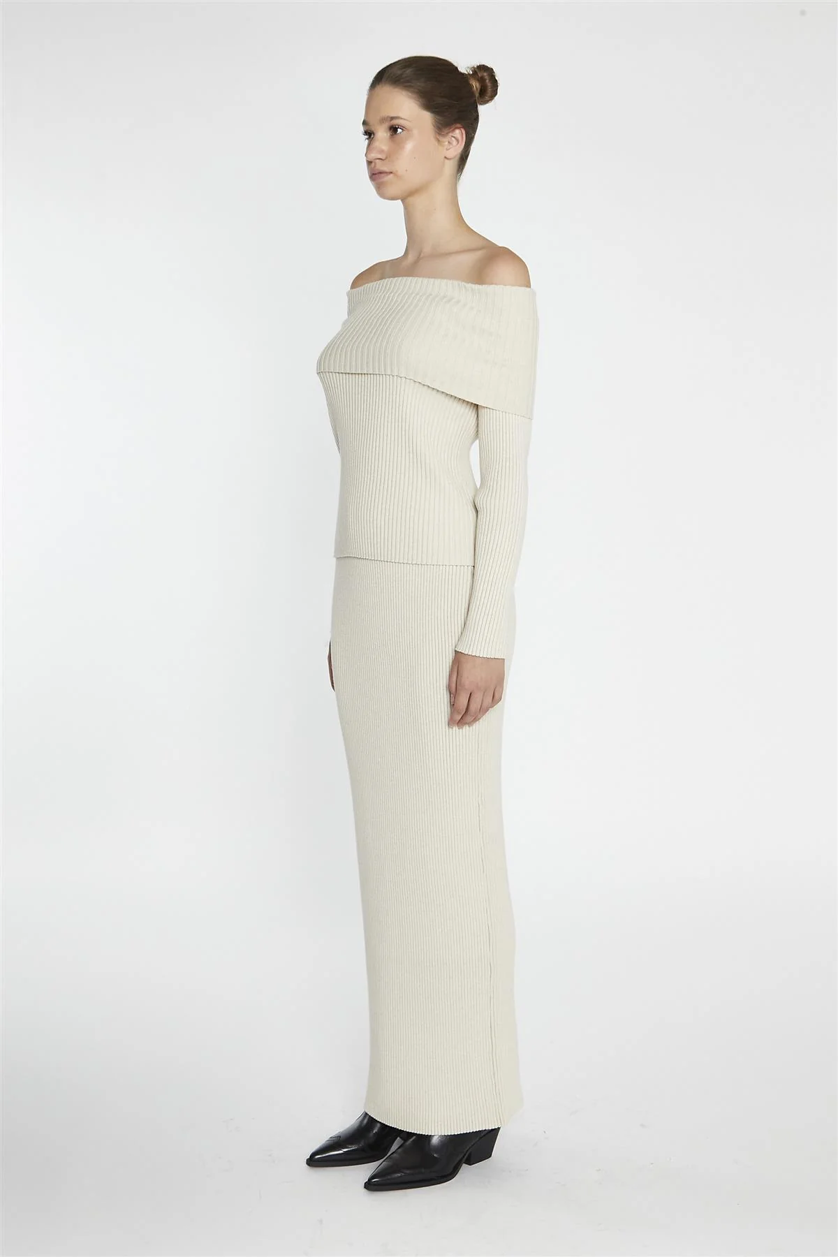 Pencil Maxi Skirt - Light Stone - Image 4