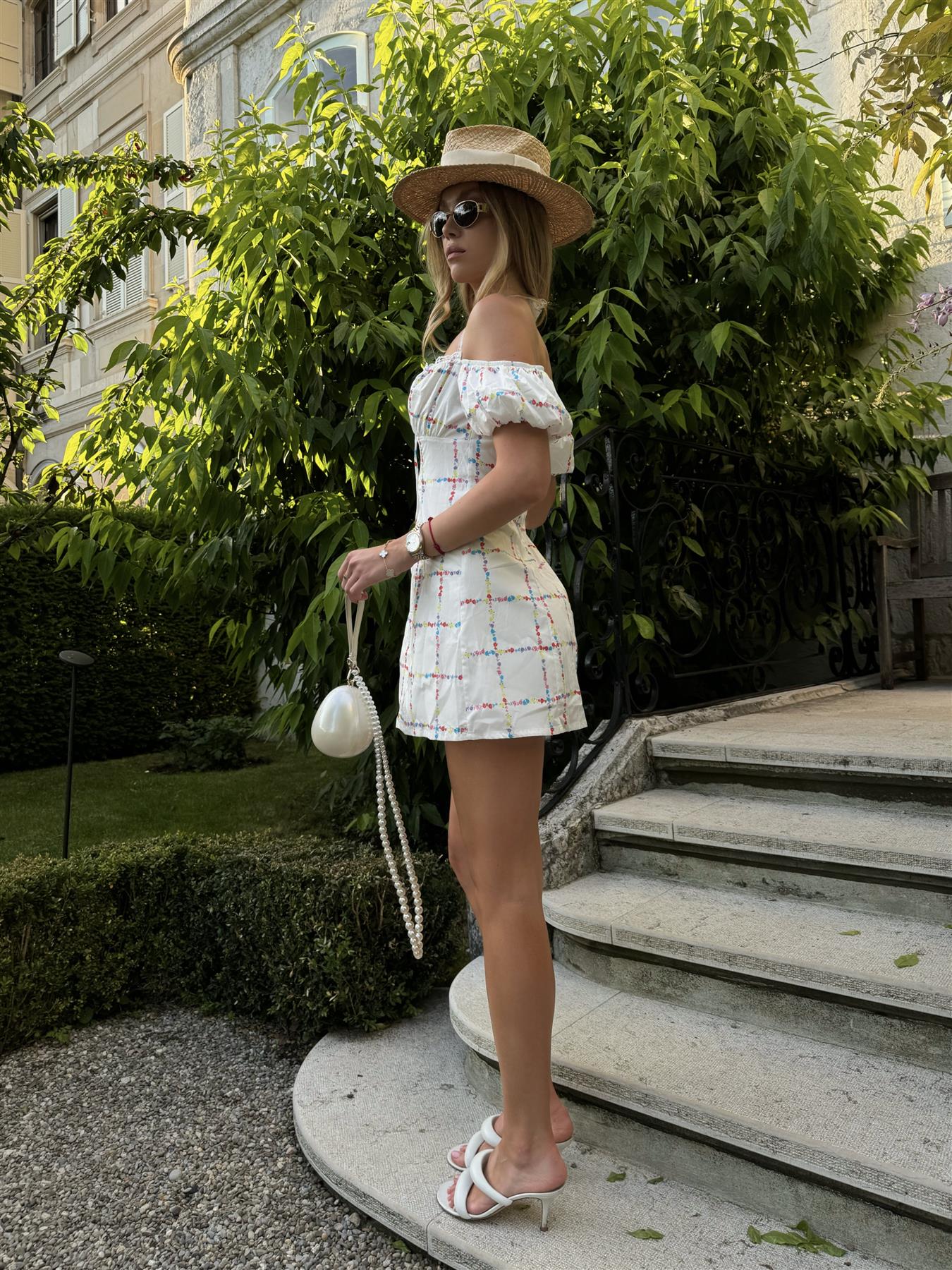 Picnic Floral A-Line Mini-Dress - Image 3