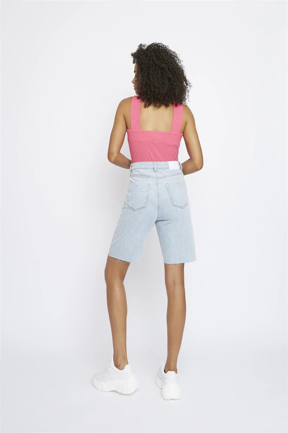 Pink Cross Neck Bodysuit - Image 2