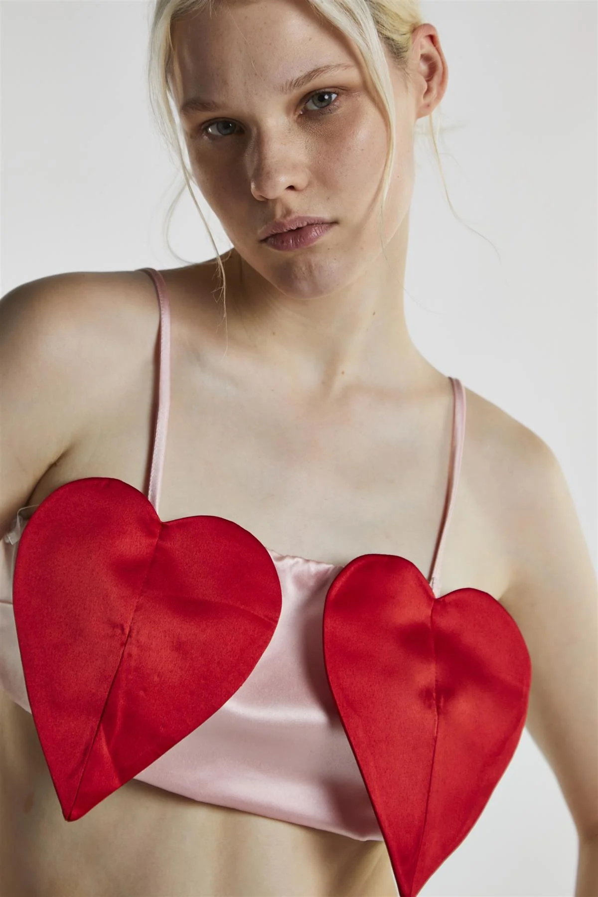 Pink-Red Heart Crop-Top - Image 4