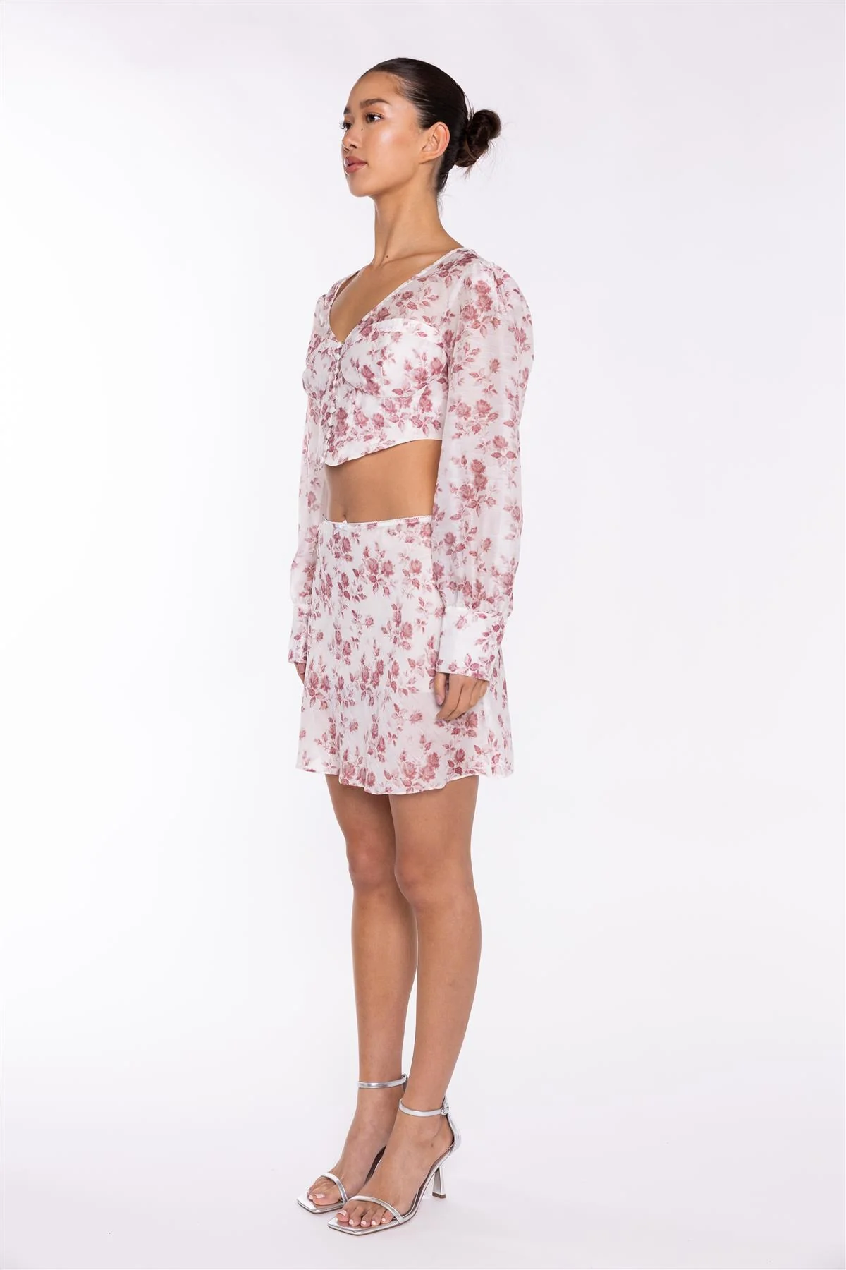Pink-Rose Corset Crop-Top - Image 4