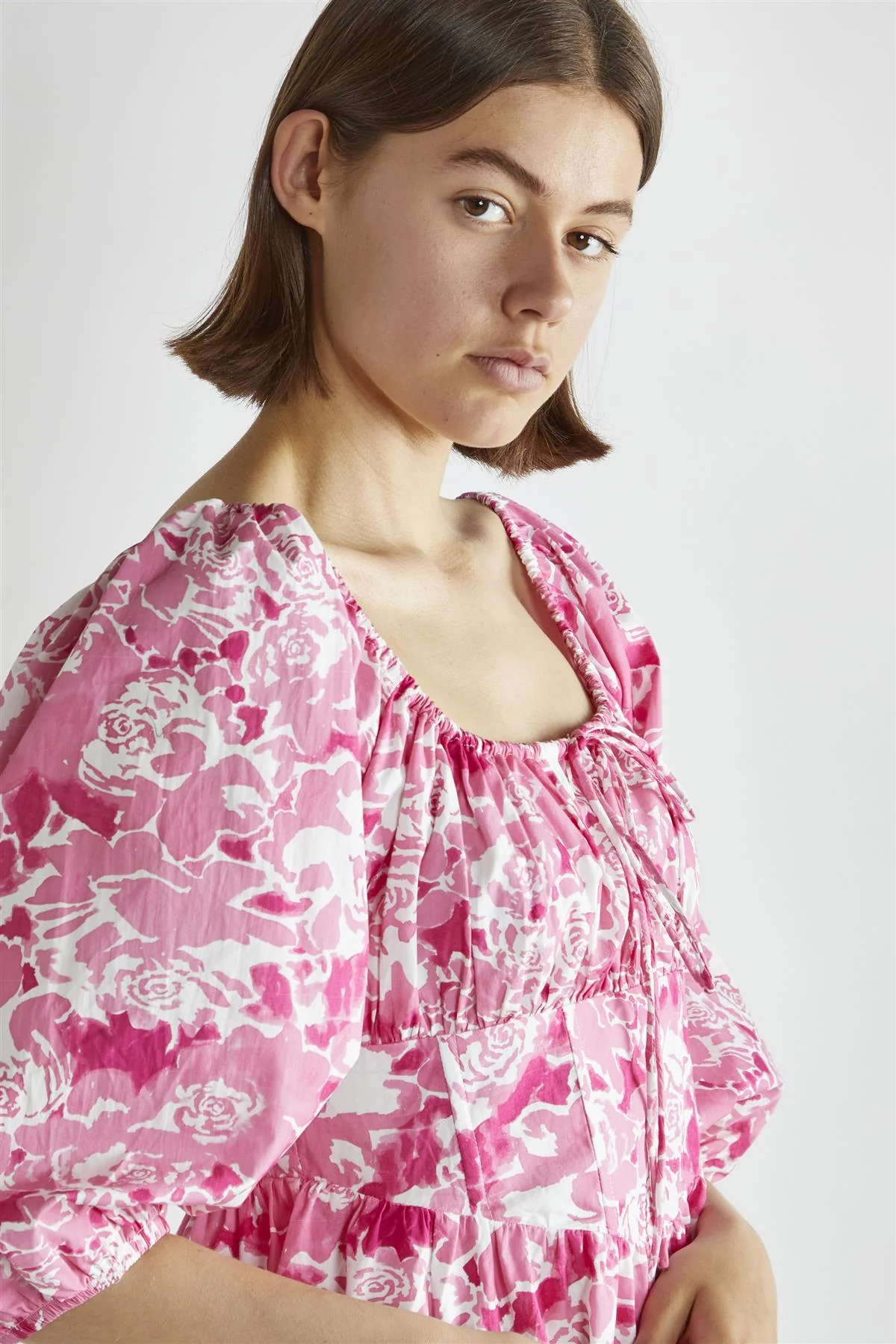 Pink Roses Skater Mini-Dress - Image 5