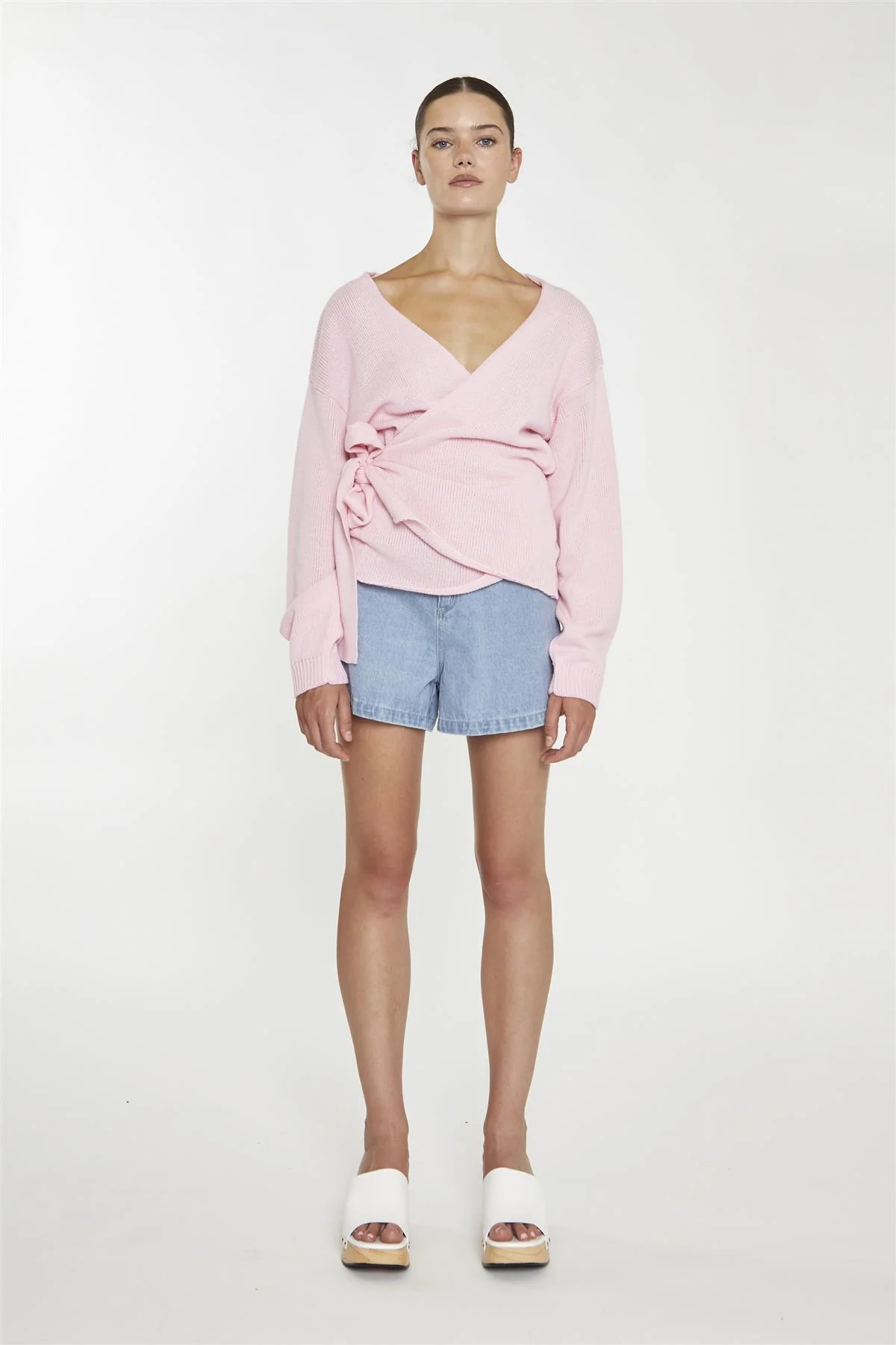 Pretty-Pink Wrap -Cardigan - Image 3