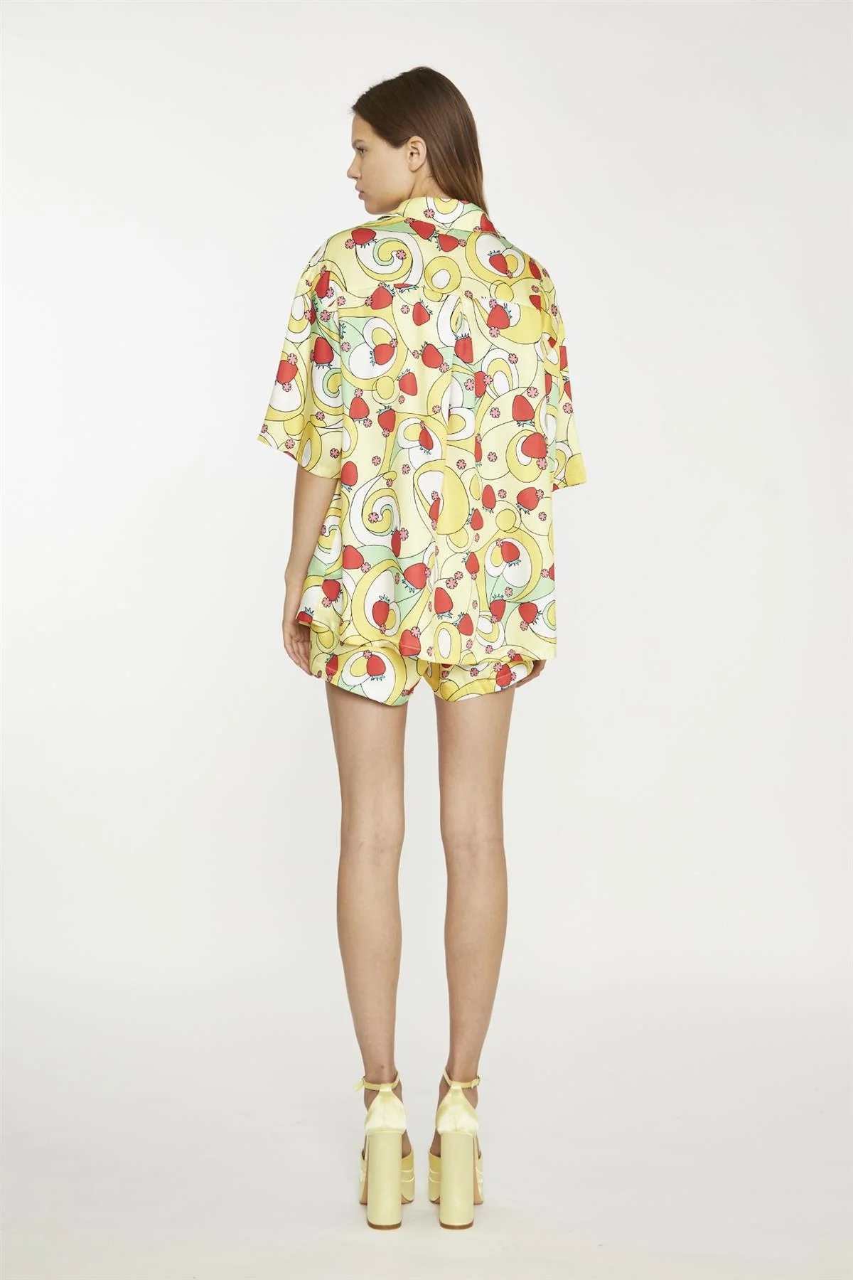 Psychedelic Strawberry Short-Sleeve Oversized-Shirt - Image 2