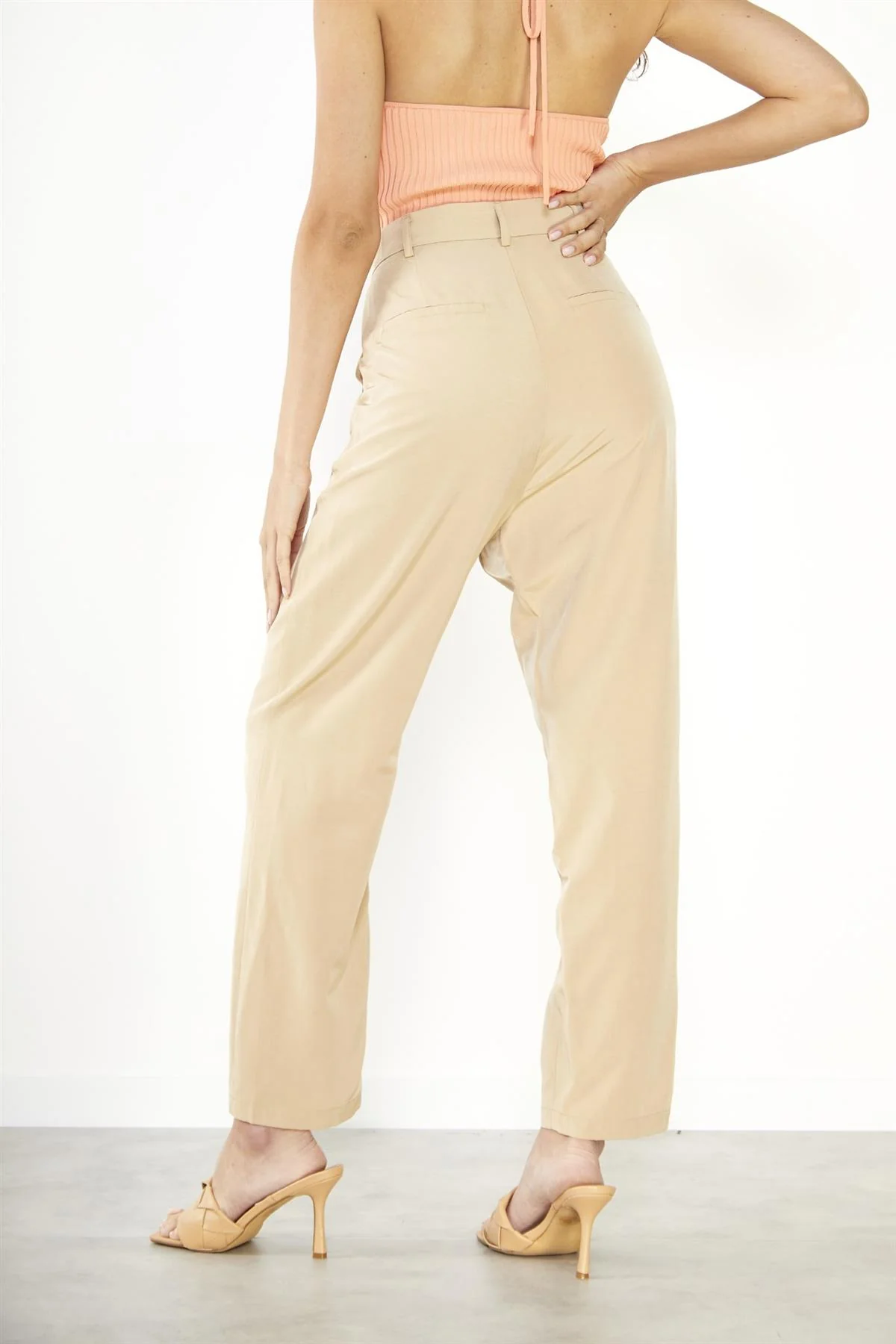 Rich-Sand High-Waisted Trousers - Image 2
