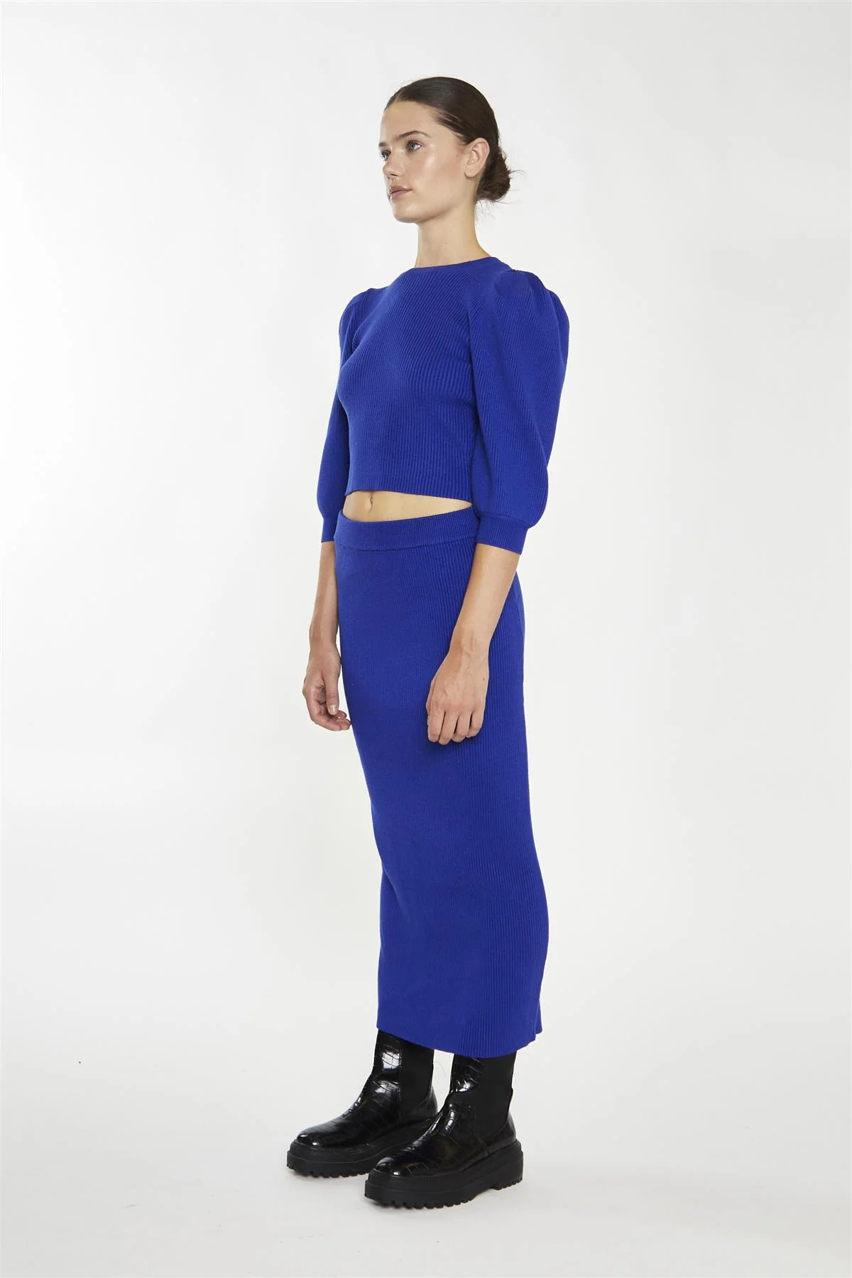Royal-Blue Puff Sleeve Jumper - Image 3