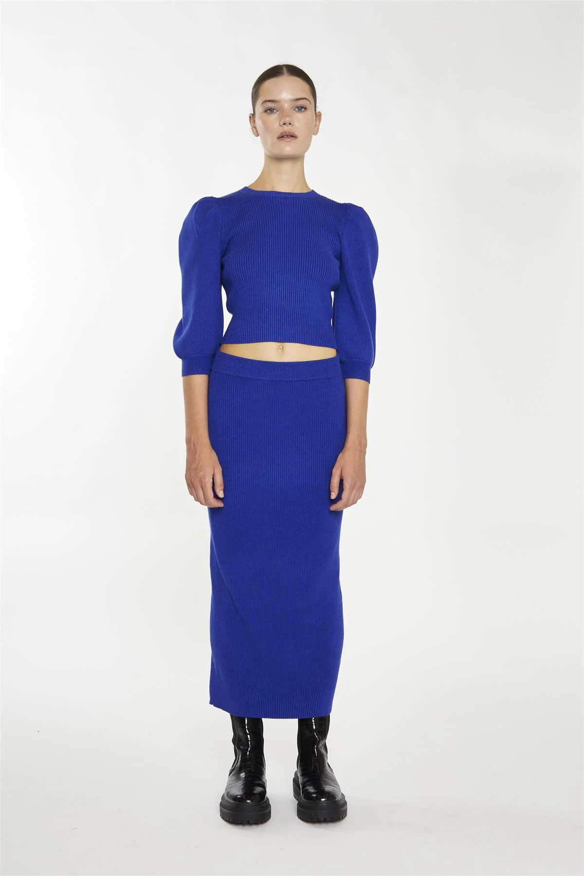 Royal-Blue Puff Sleeve Jumper - Image 4