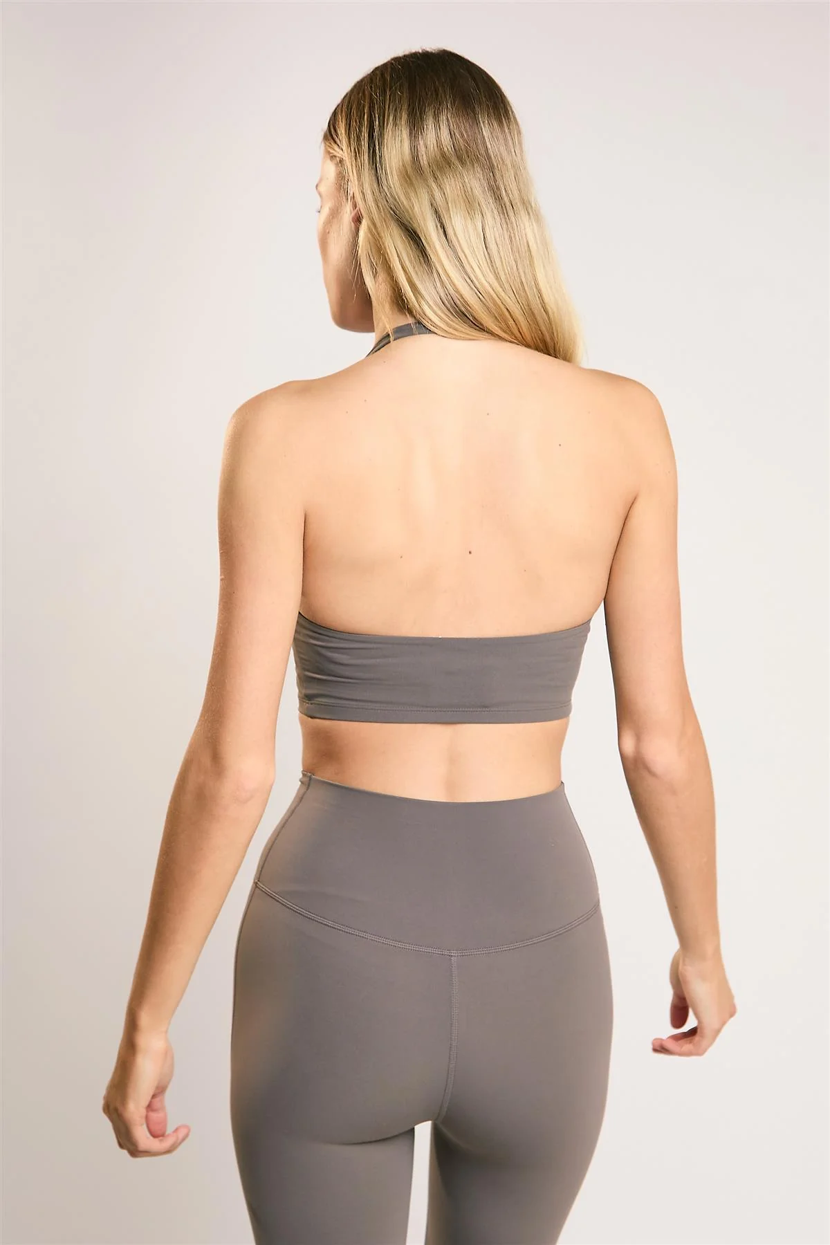 Signature Khaki Halter-Neck Crop-Top - Image 2