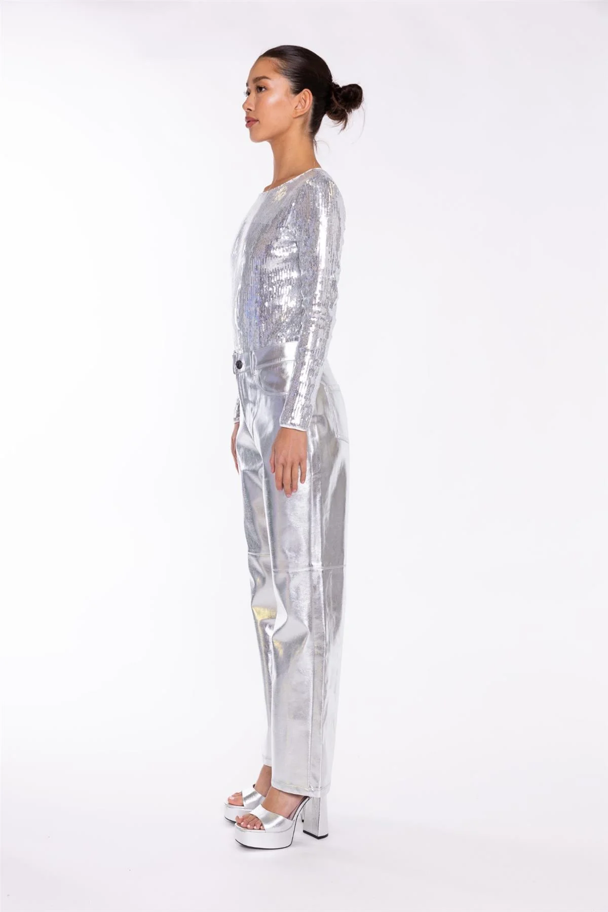 Silver Flat-Sequin Bodysuit - Image 4
