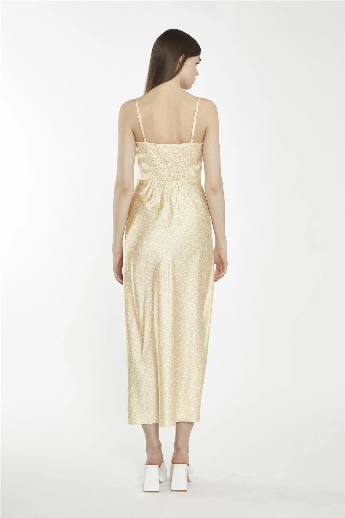 Sleeveless Slip Midi Dress - Amber Ditsy Folk - Image 2