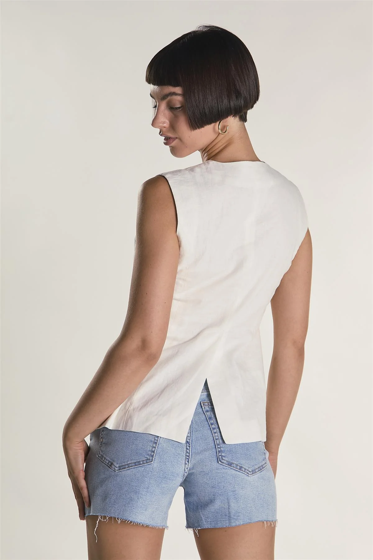 Slim Fit Stretchy Denim Shorts - Light Blue Wash - Image 2
