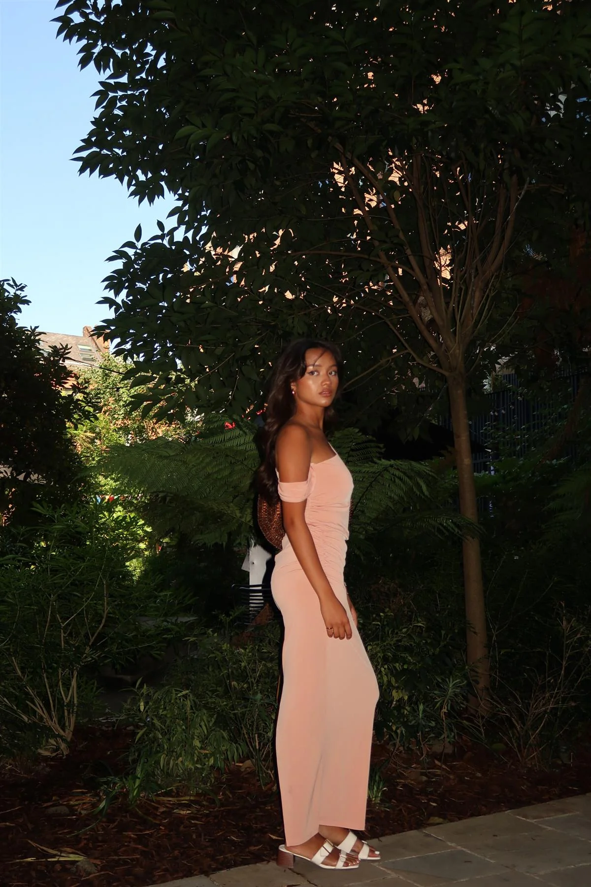 Soft-Terracotta Bardot Crop-Top - Image 3