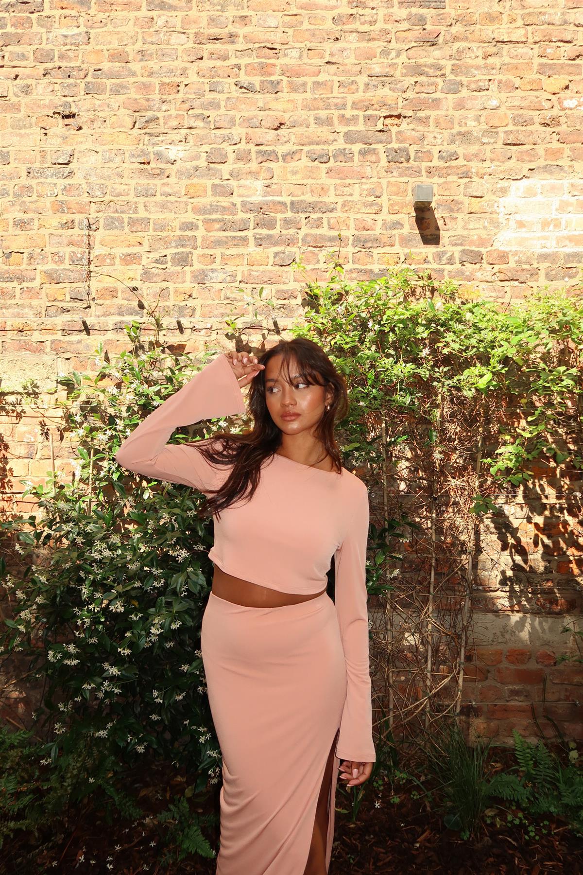 Soft-Terracotta Round-Neck Crop-Top - Image 4