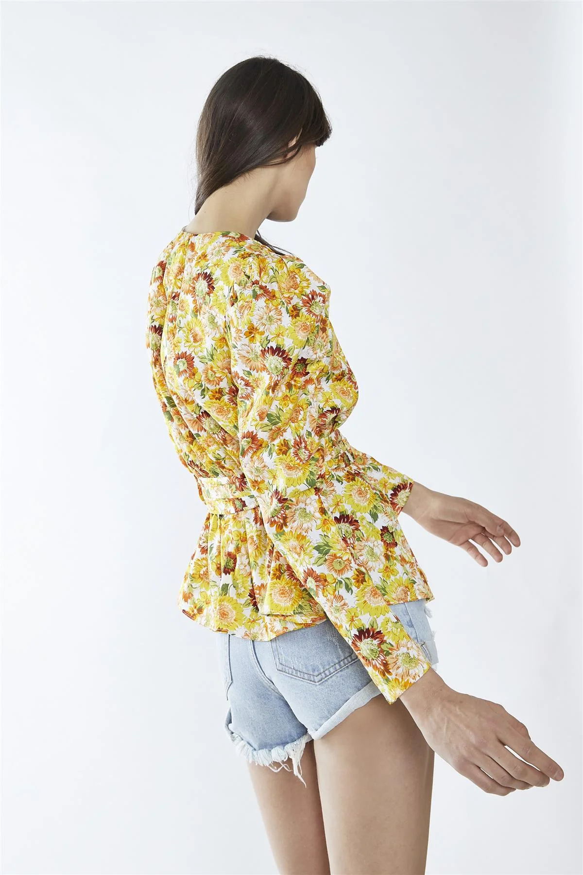 Sunflower Floral Belted Top - Image 2