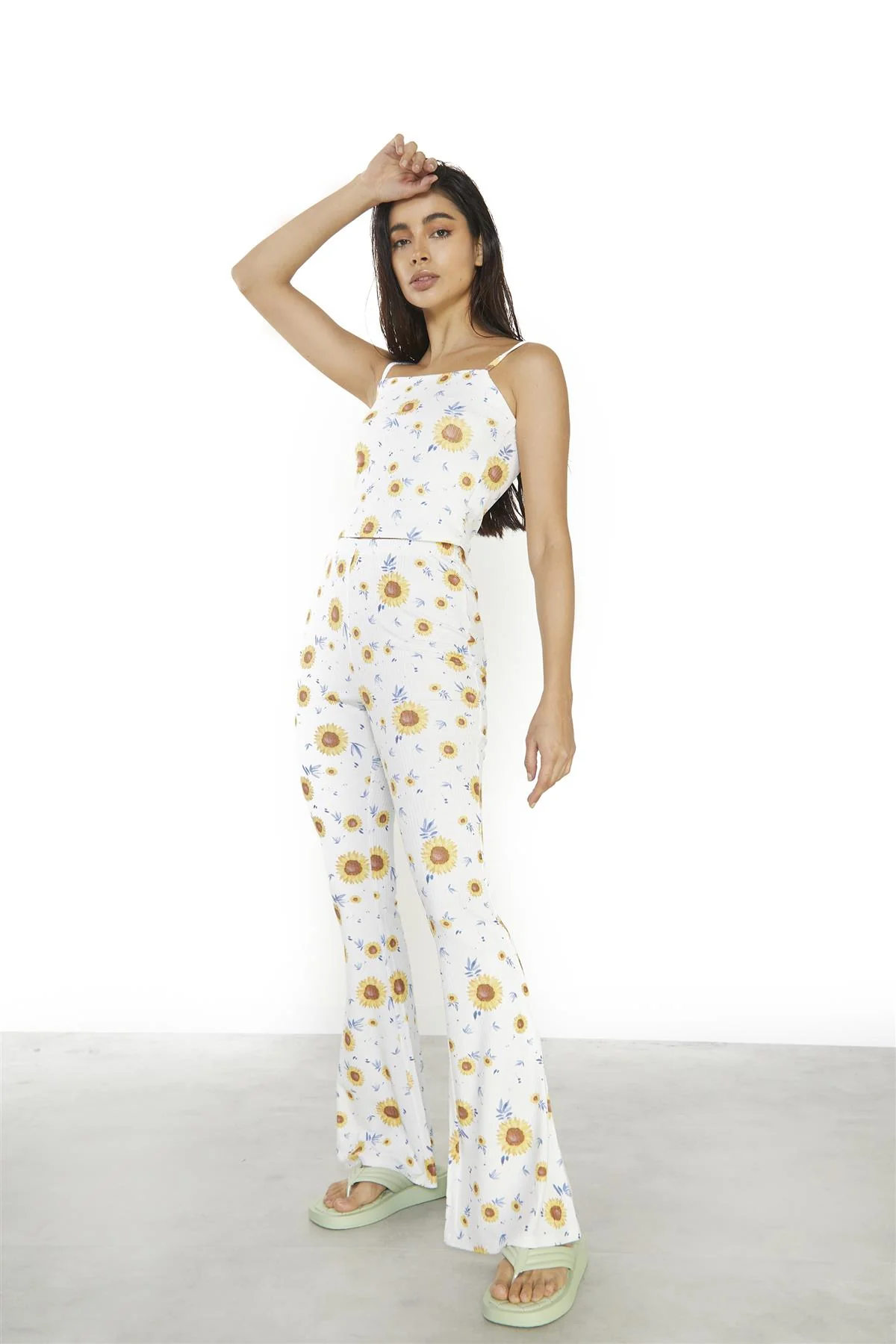 Sunflower Rib Flared Trousers - Image 4