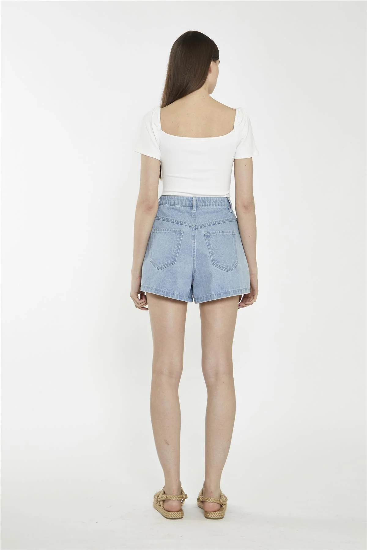 Sweetheart Neck Bodysuit - Off White Rib - Image 2