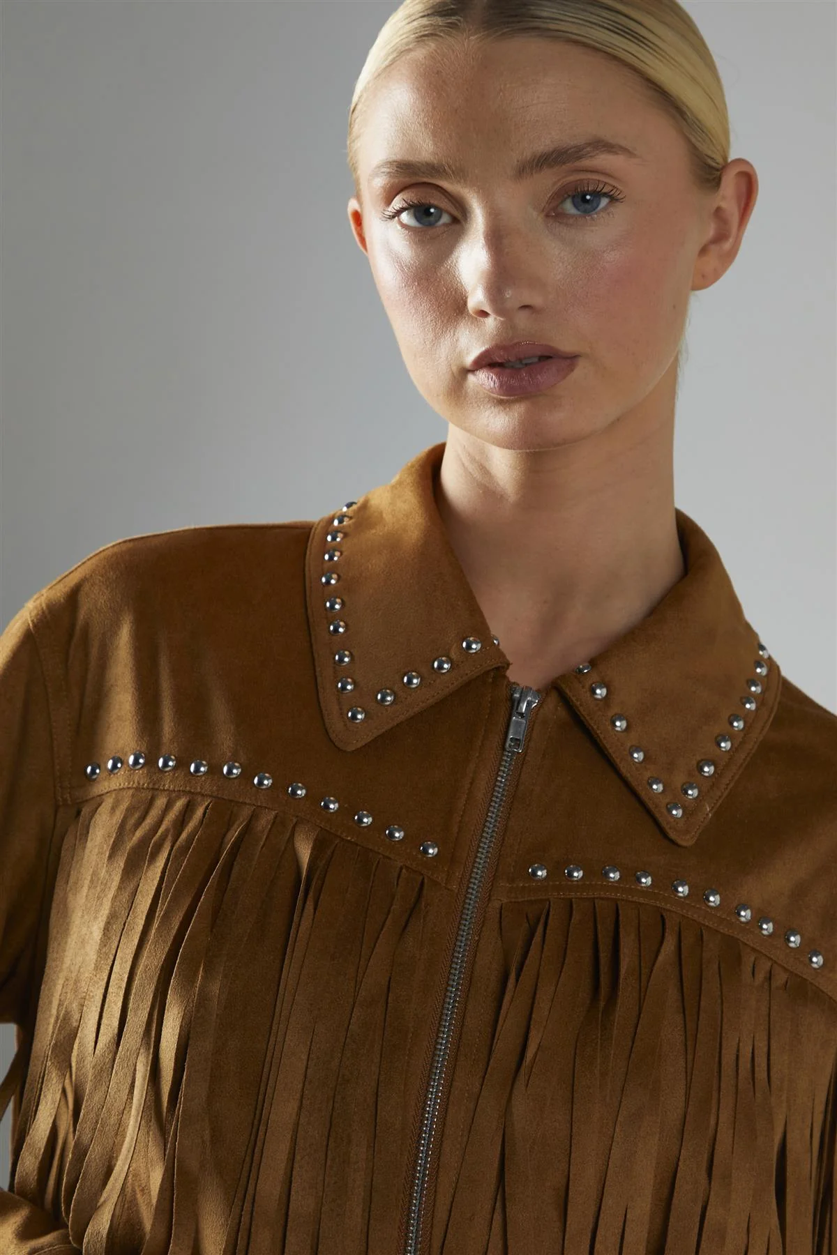 Tan Fringed Jacket - Image 4