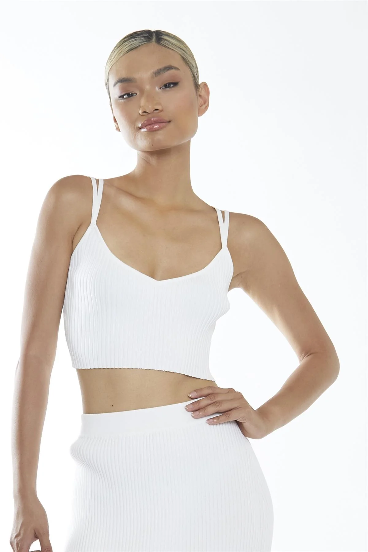 Tank Cropped Top - White