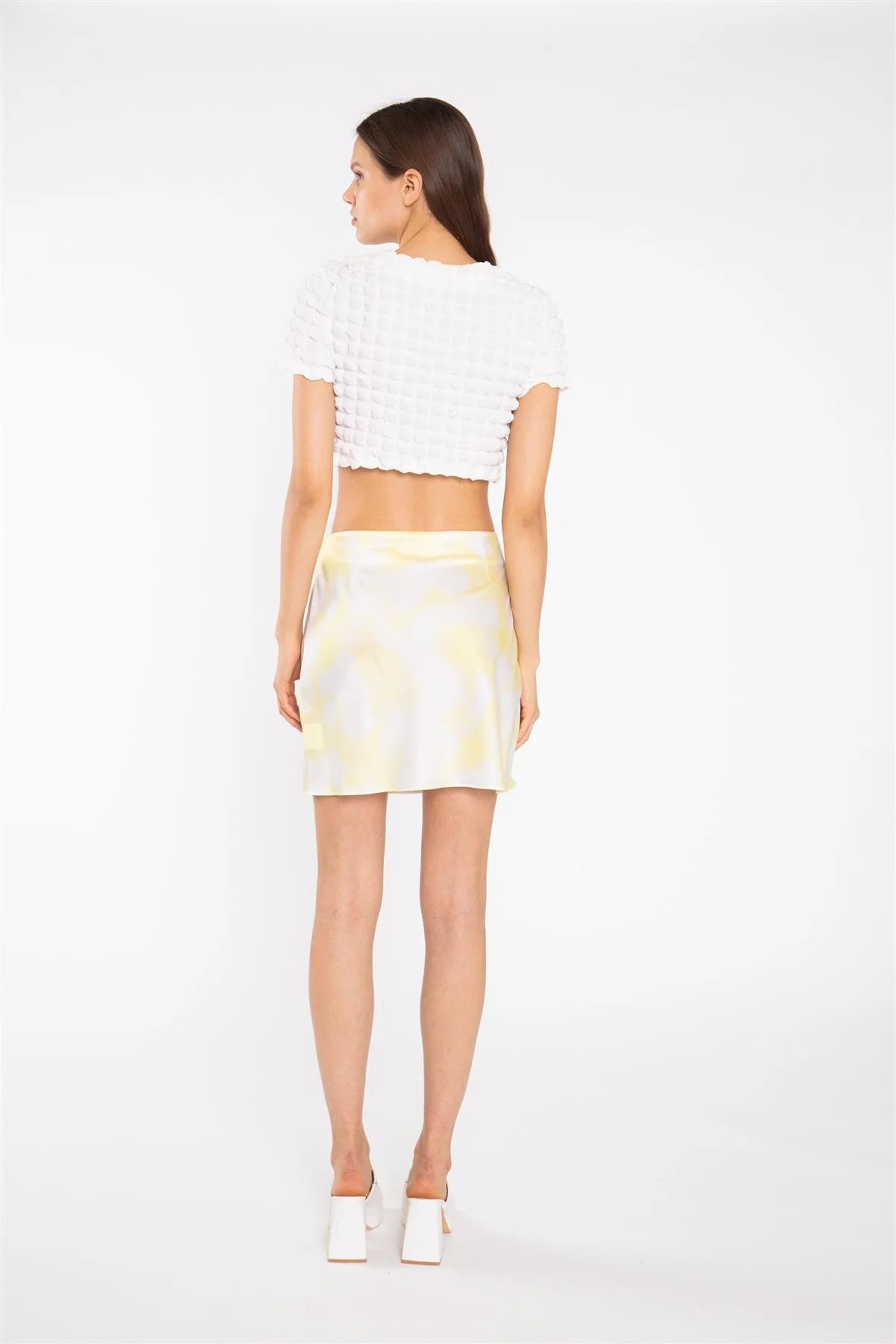 Textured-White Crop-Top - Image 2