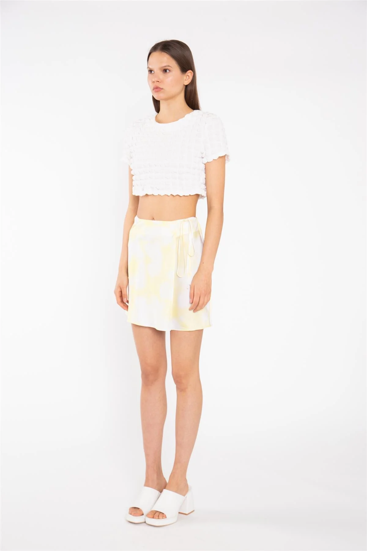 Textured-White Crop-Top - Image 3
