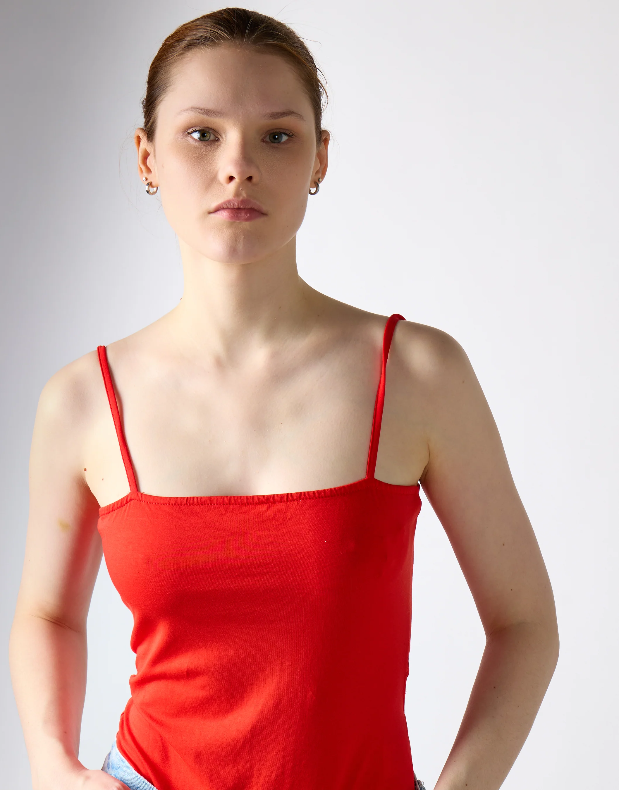 Tomato Sleeveless Tie Back Detail-Bodysuit - Image 3