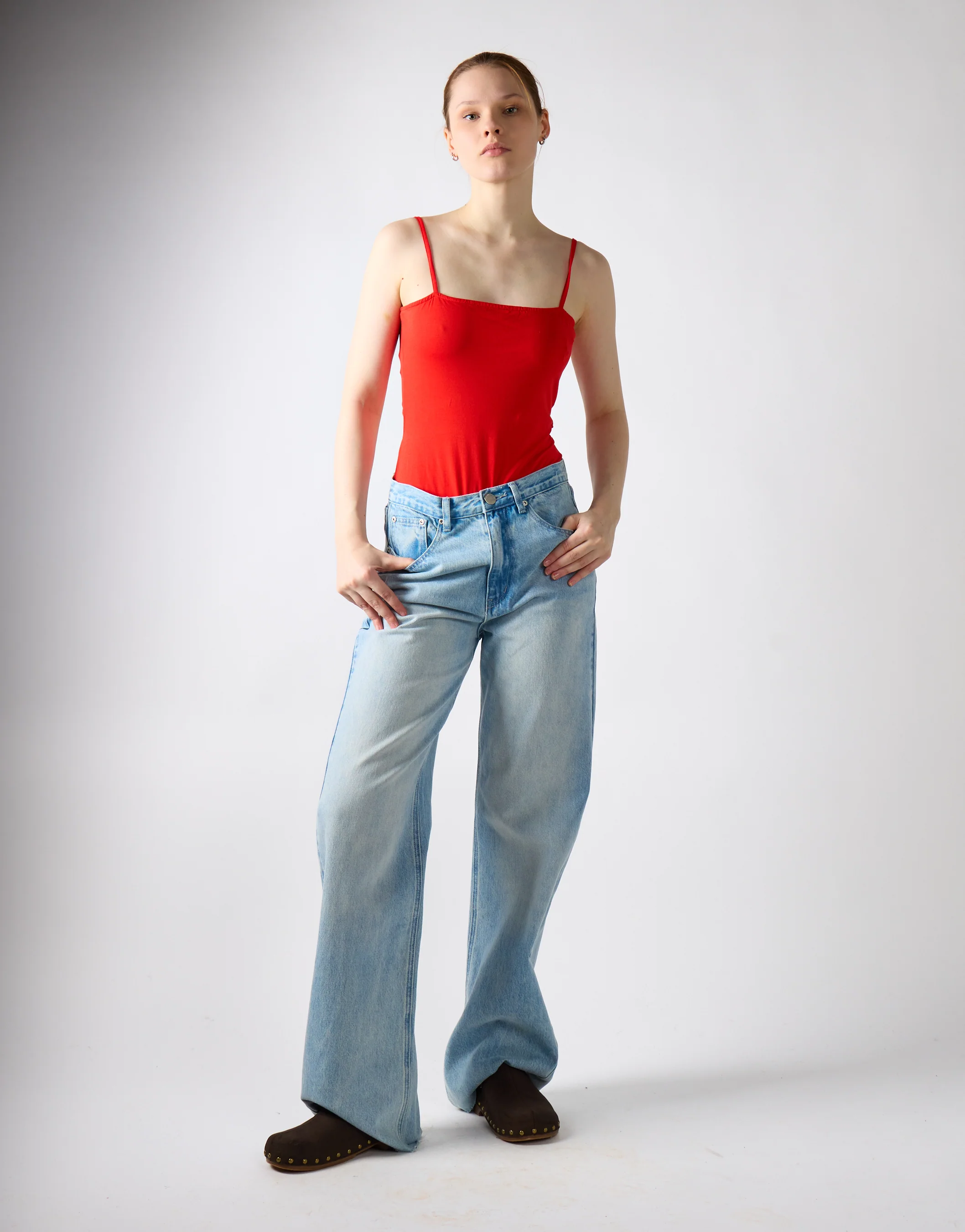 Tomato Sleeveless Tie Back Detail-Bodysuit - Image 4
