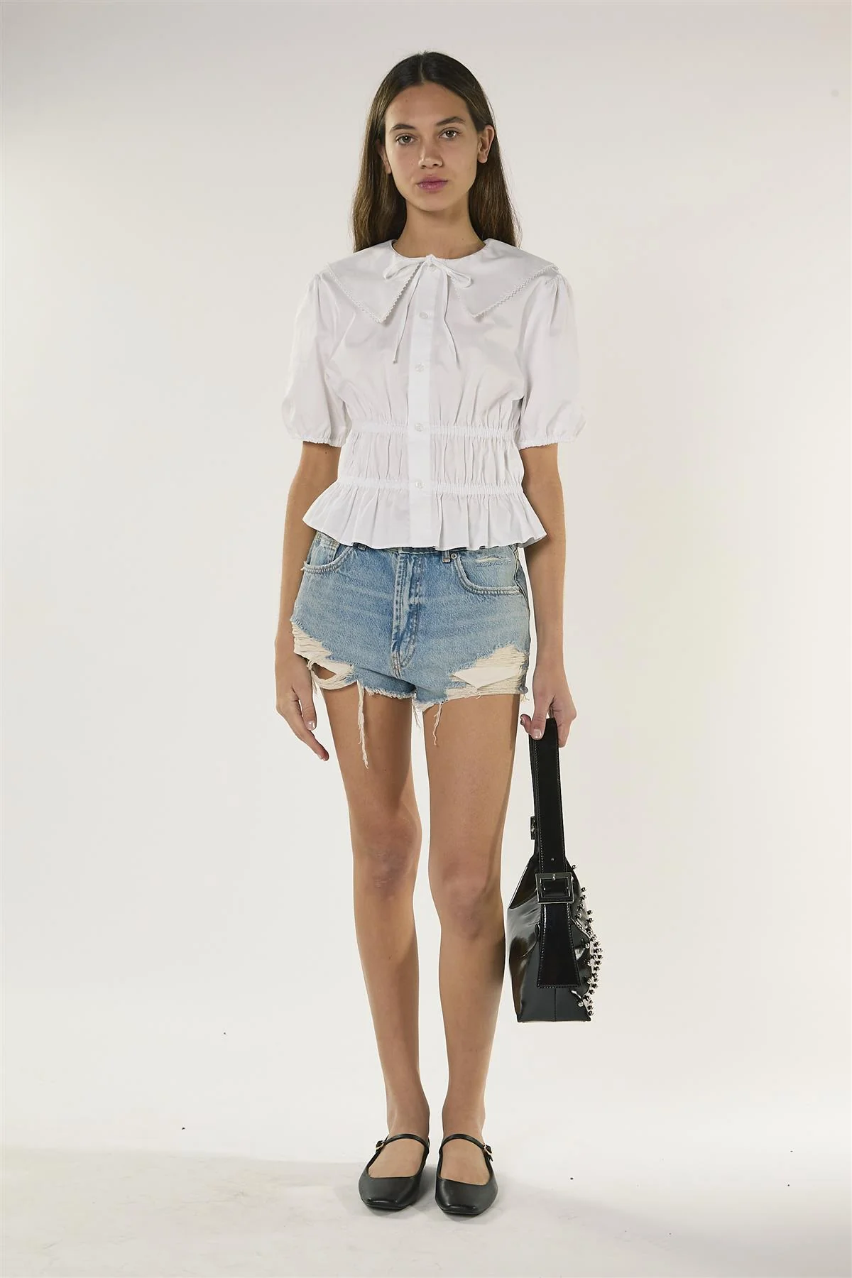 Vintage Blue High Waisted Denim Shorts