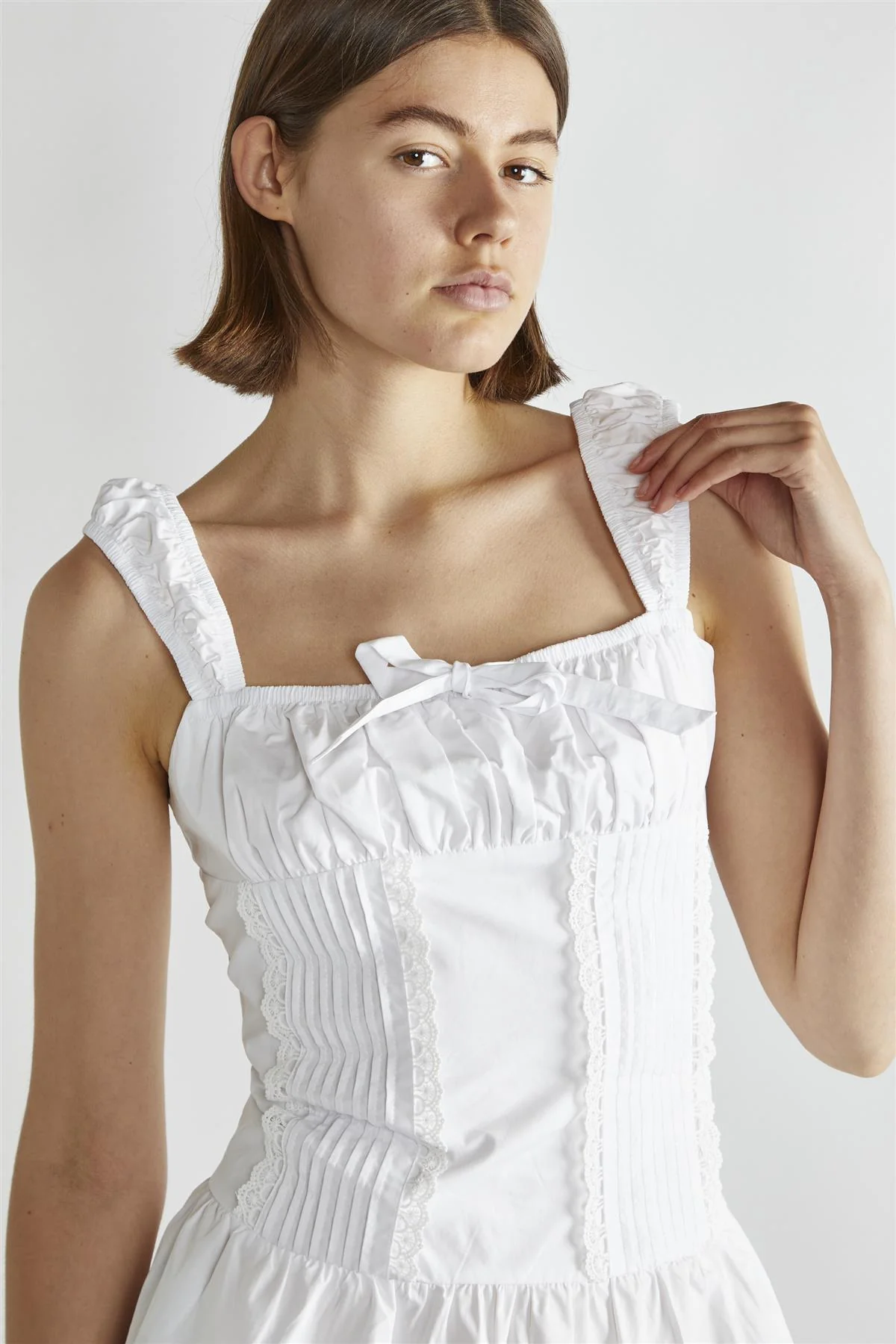 White A-Line Mini-Dress - Image 4