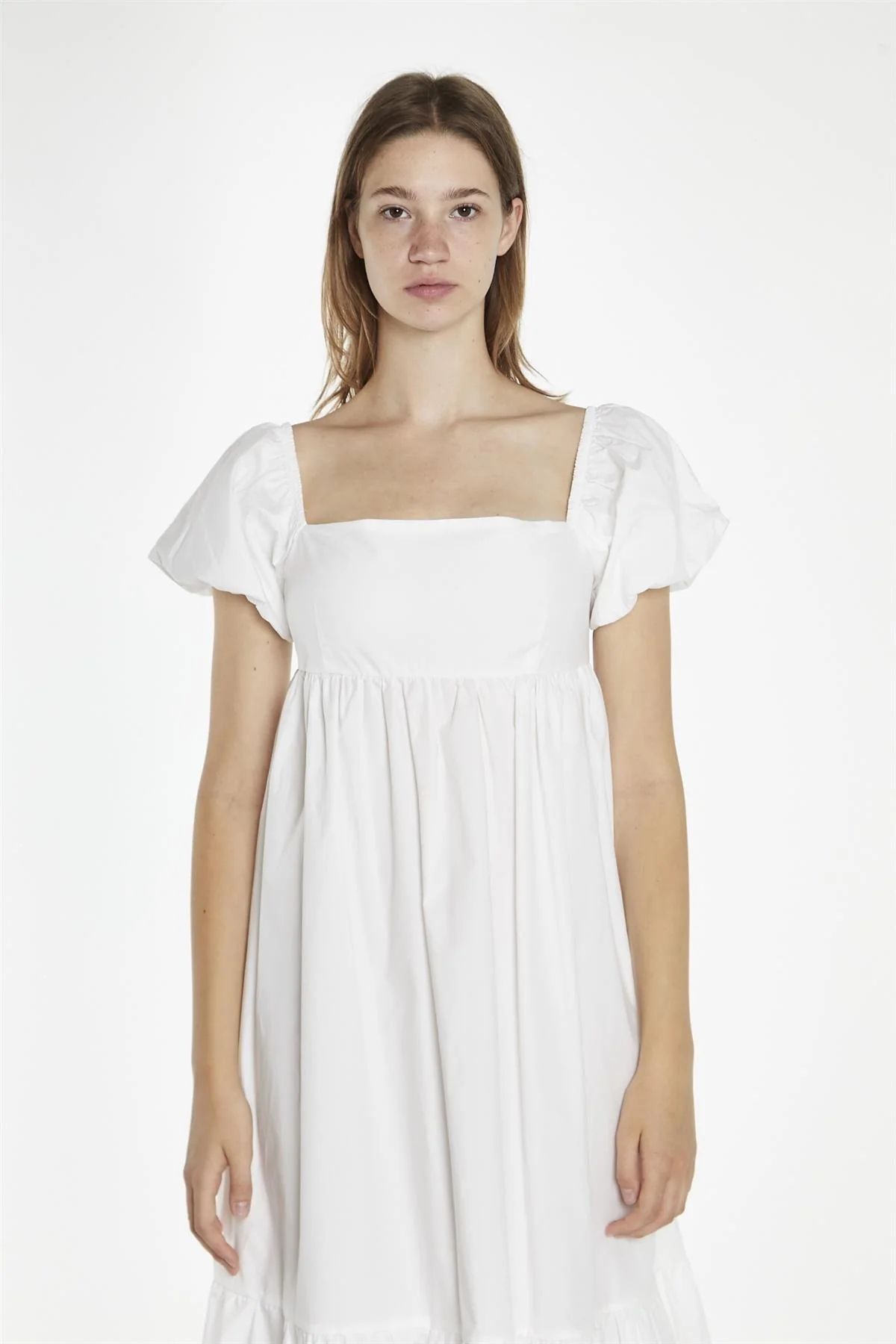 White Babydoll Midaxi-Dress - Image 5