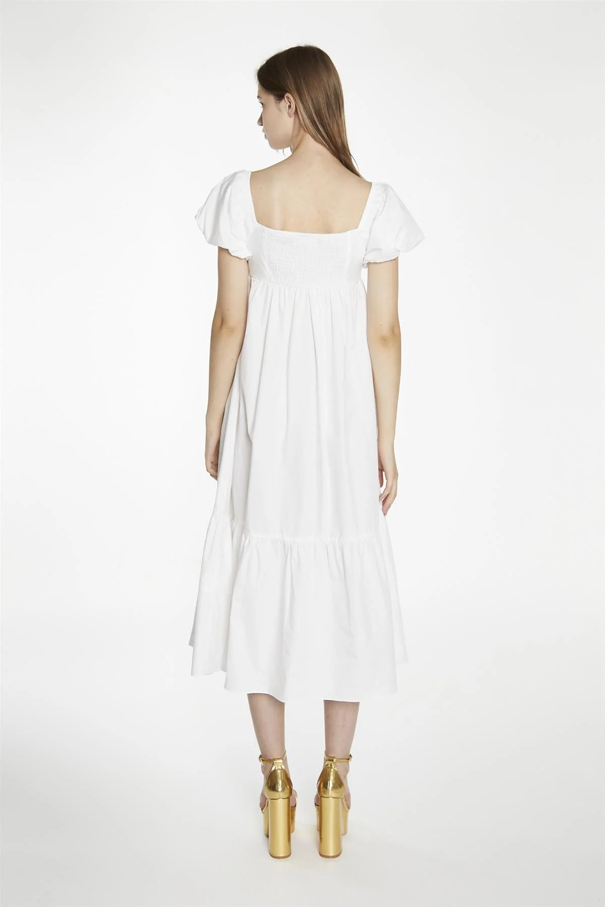 White Babydoll Midaxi-Dress - Image 6