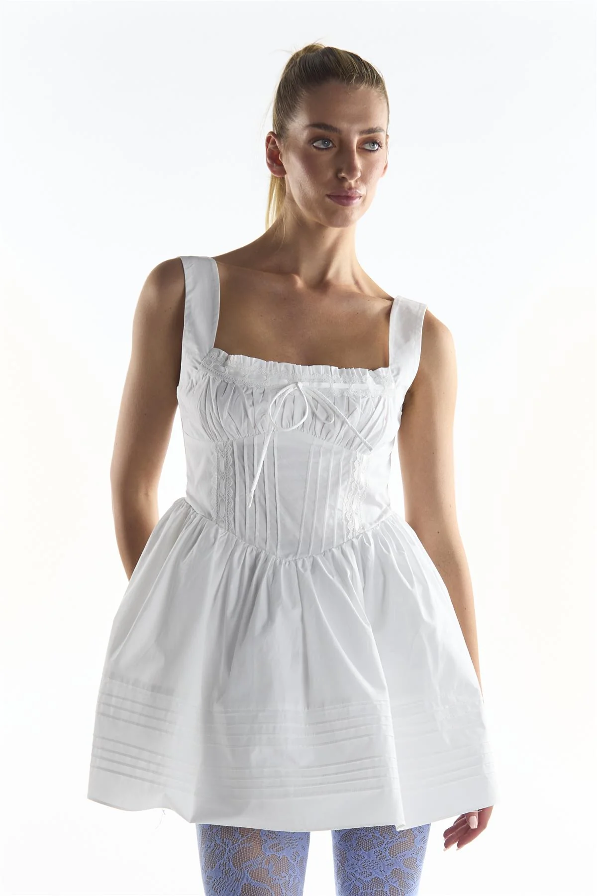 White Corset Mini Dress
