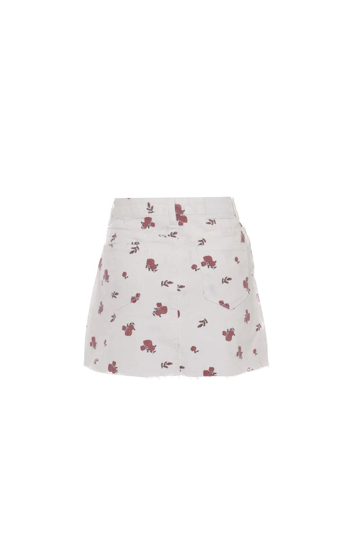 White-Ditsy-Denim Mini-Skirts - Image 6