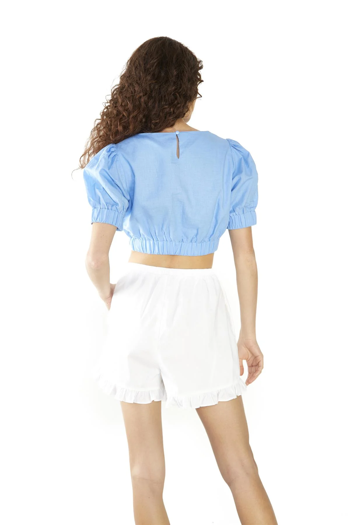 White Elasticated-Waistband Shorts - Image 2