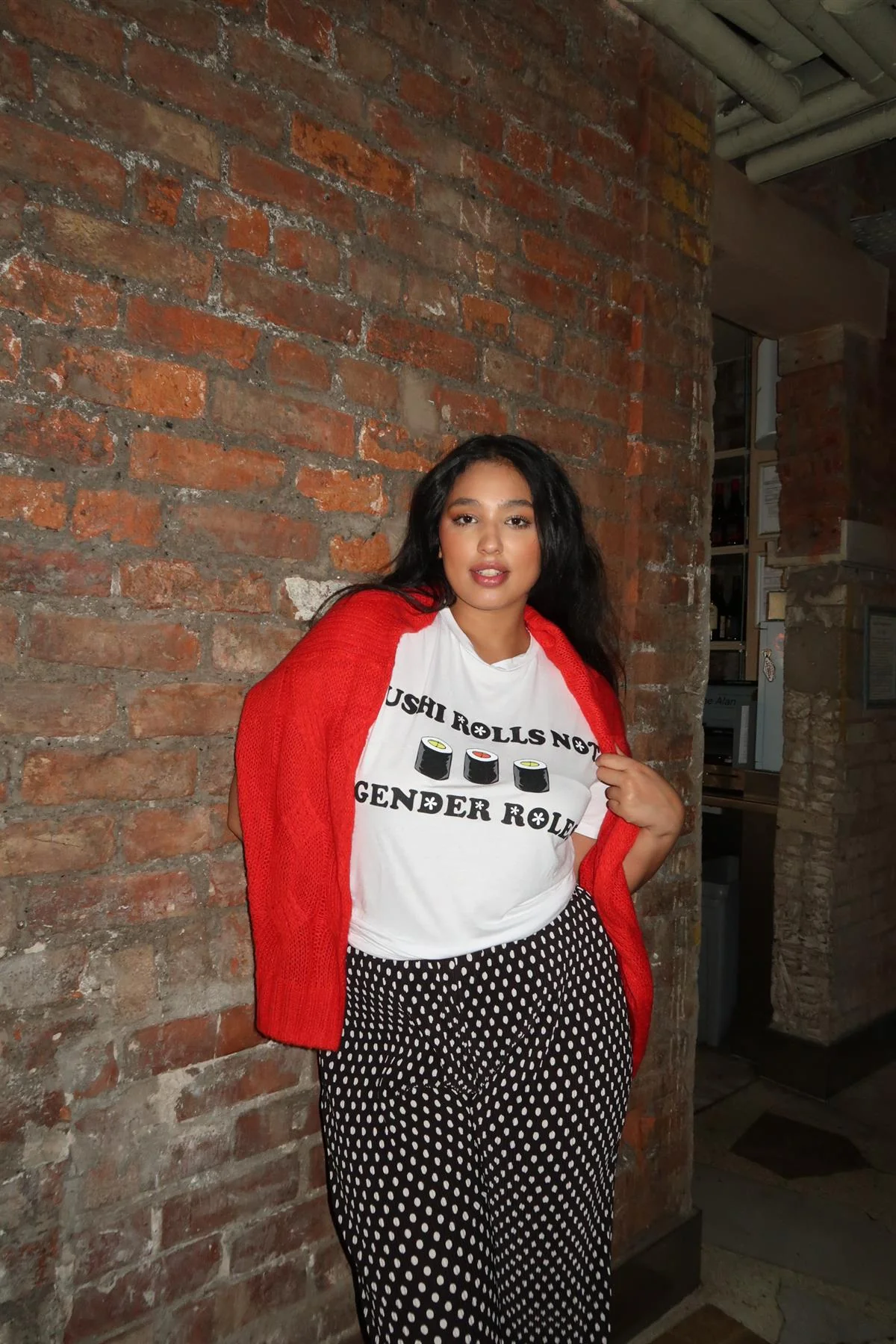 White Gender roll T shirt