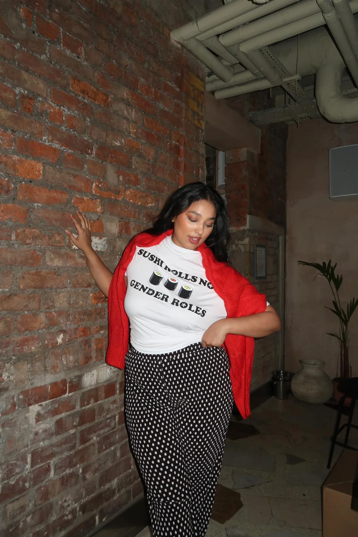 White Gender roll T shirt - Image 2
