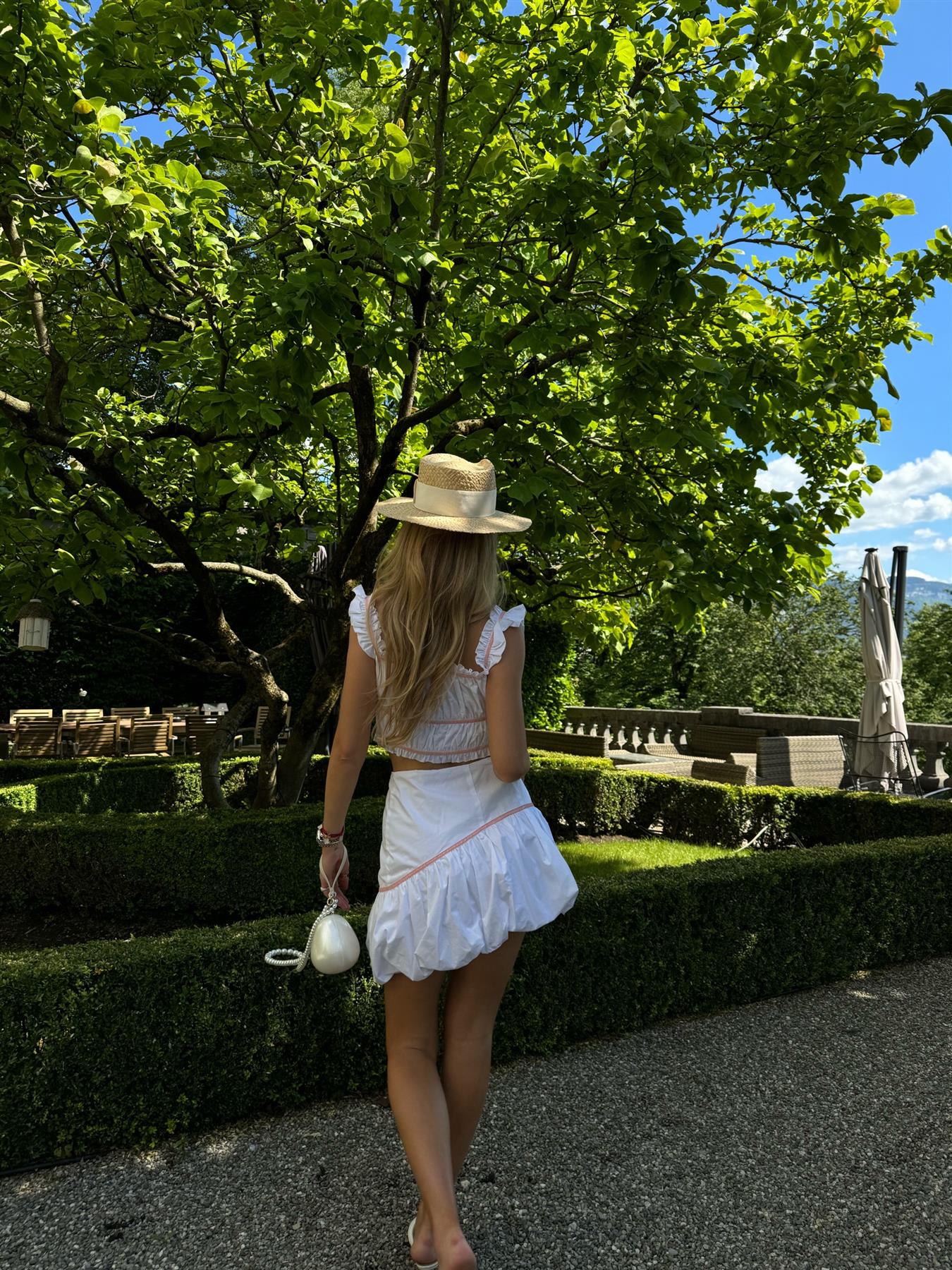 White Lace-Up Crop-Top - Image 3