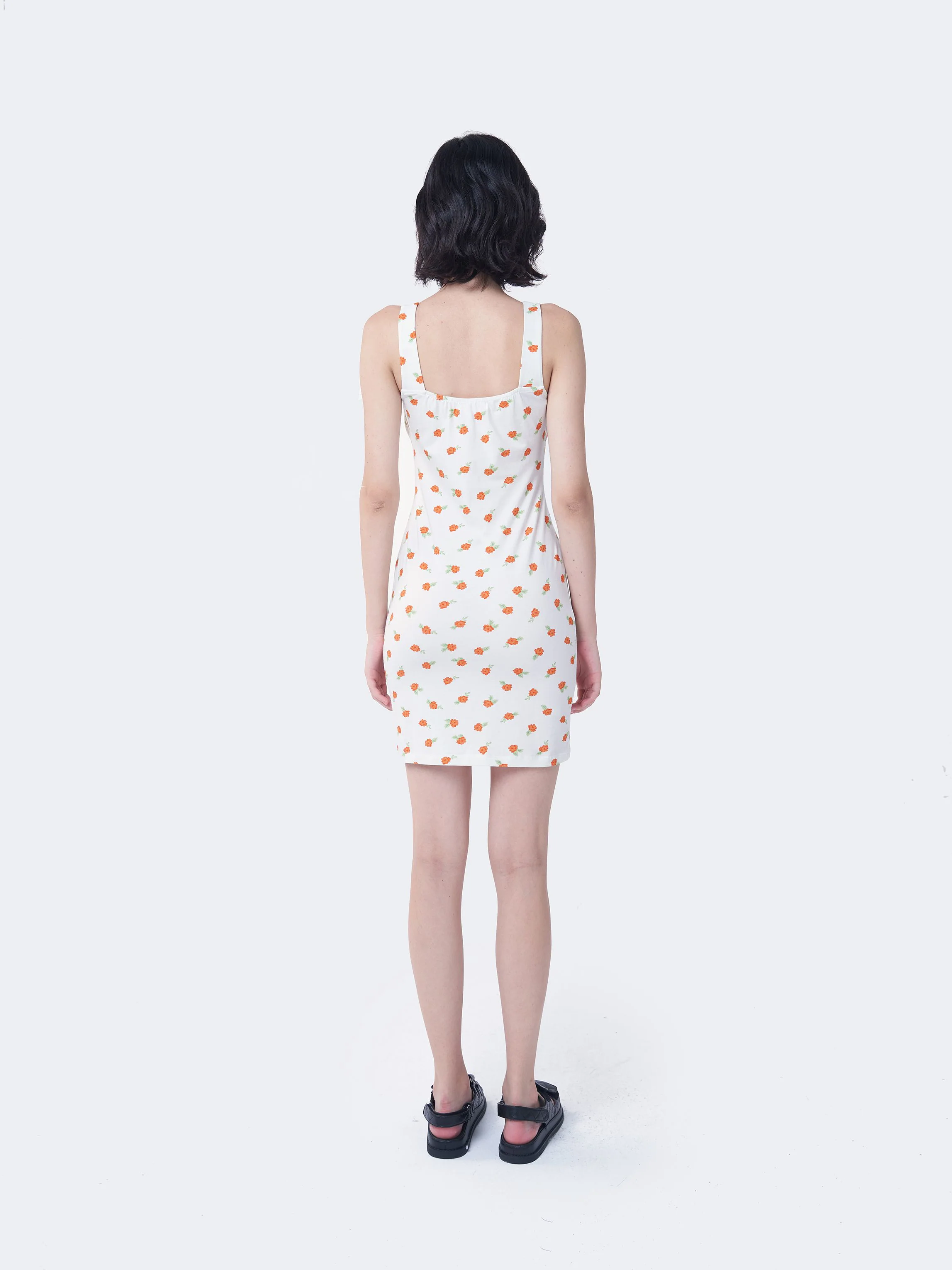 Glamorous Care White Orange Floral Mini Dress - Image 5