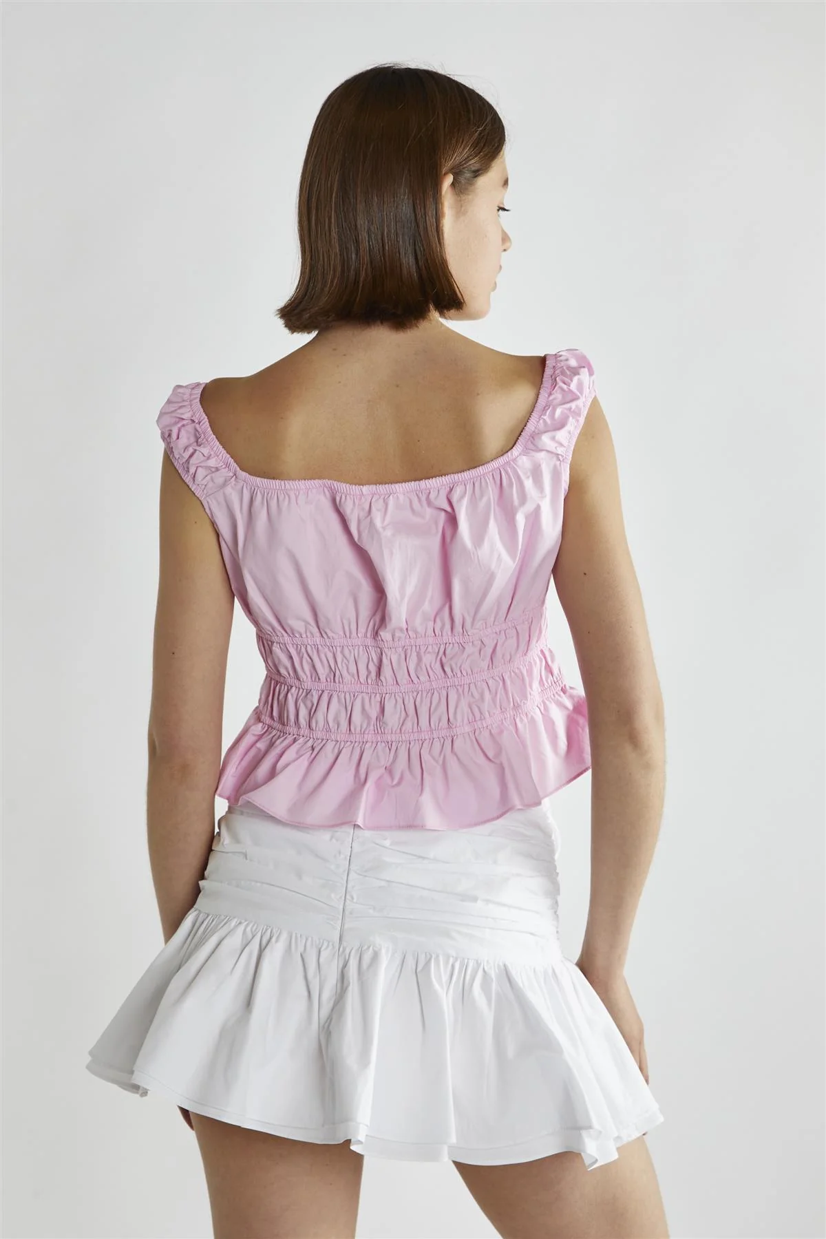 White Pleated Tutu Mini-Skirt - Image 2