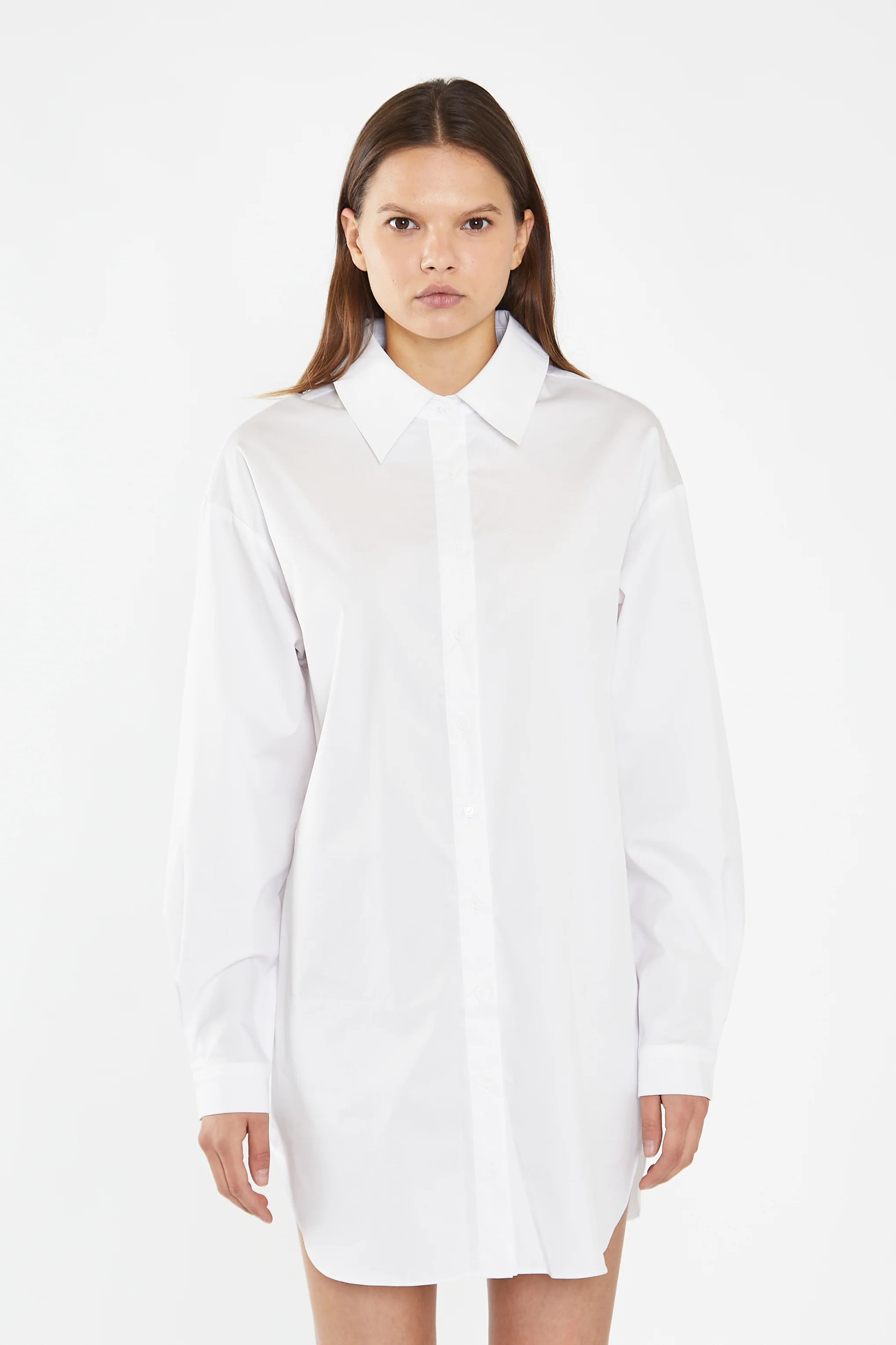 White Shirt Mini-Dress - Image 3