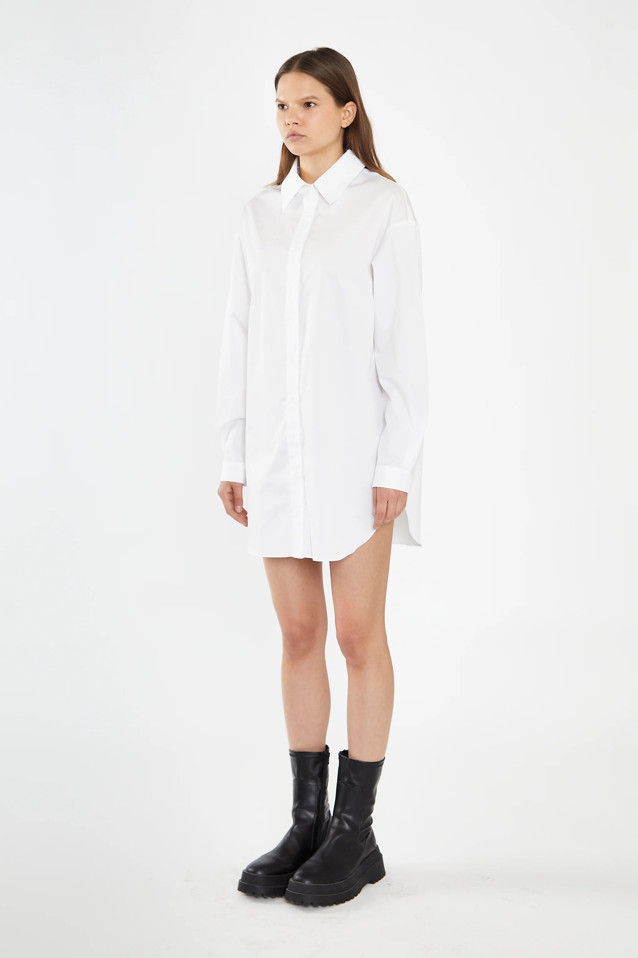 White Shirt Mini-Dress - Image 4