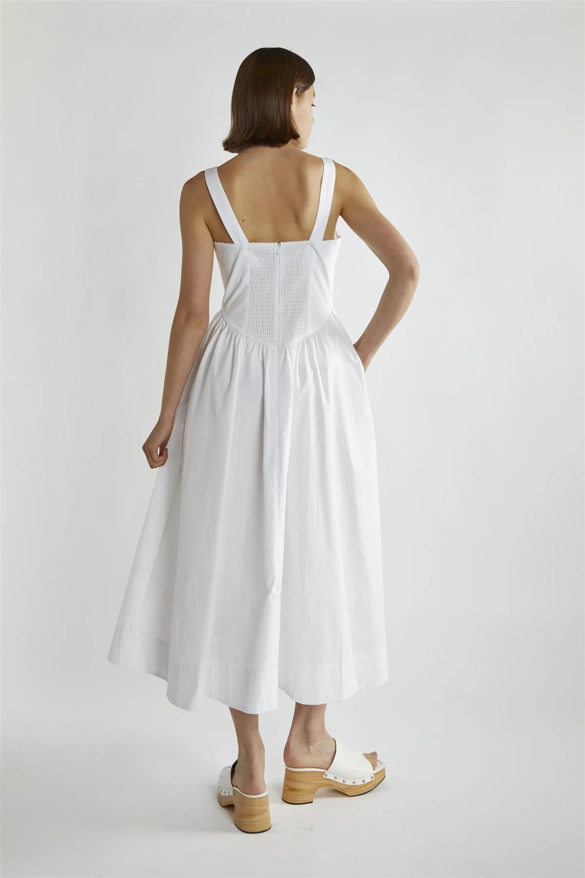 White Skater Midi-Dress - Image 2