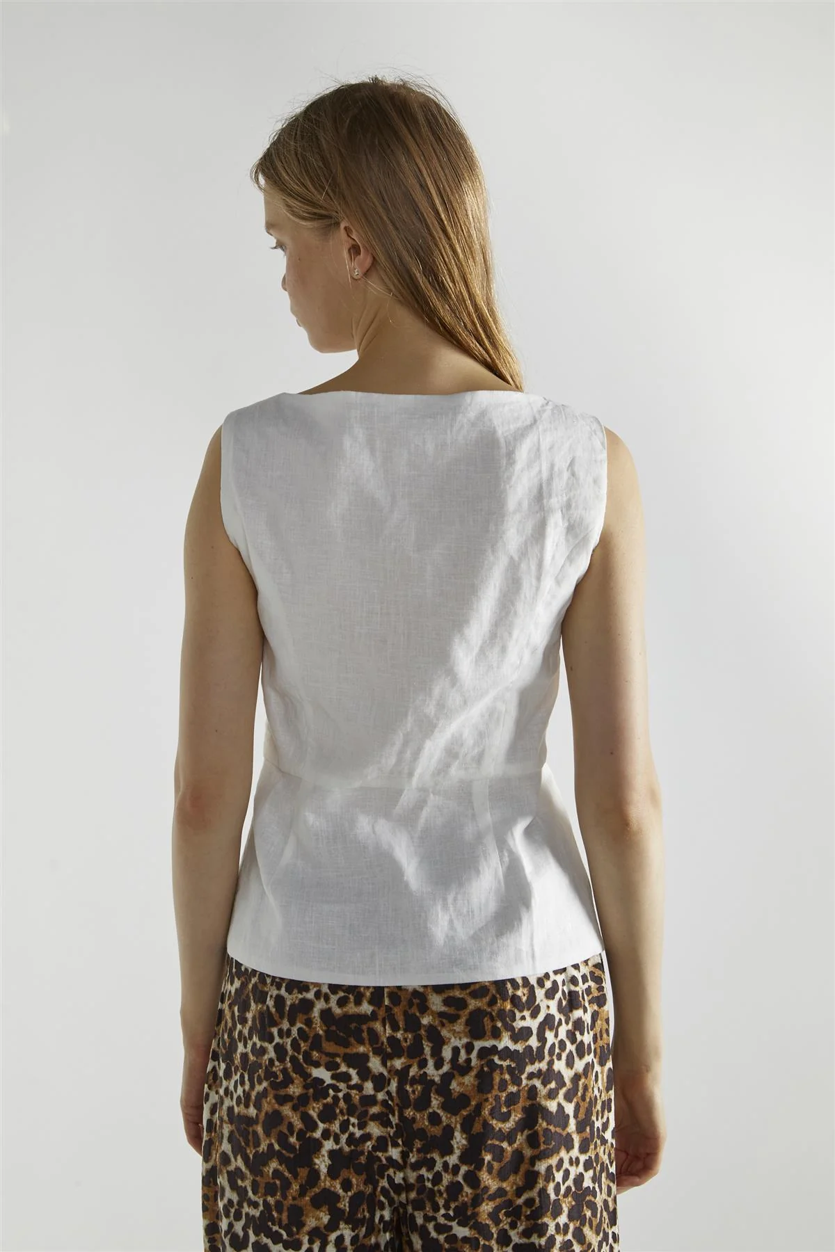 White Square-Neck Crop-Top - Image 2