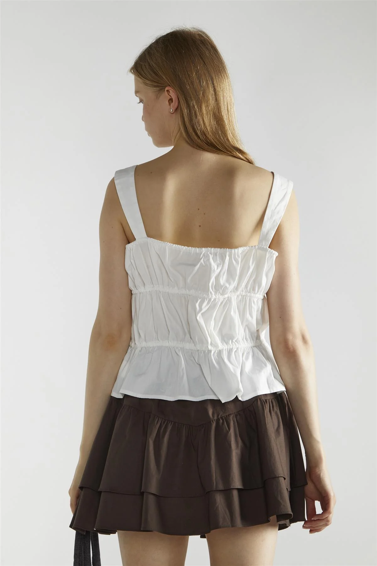 White Square-Neck Sleeveless-Top - Image 2