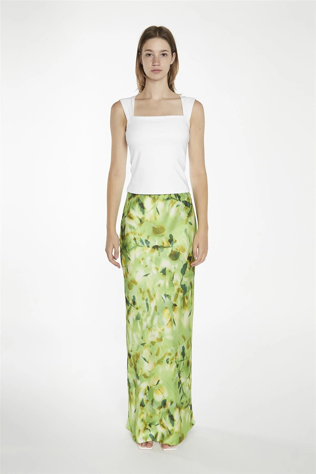 White Square-Neck Top